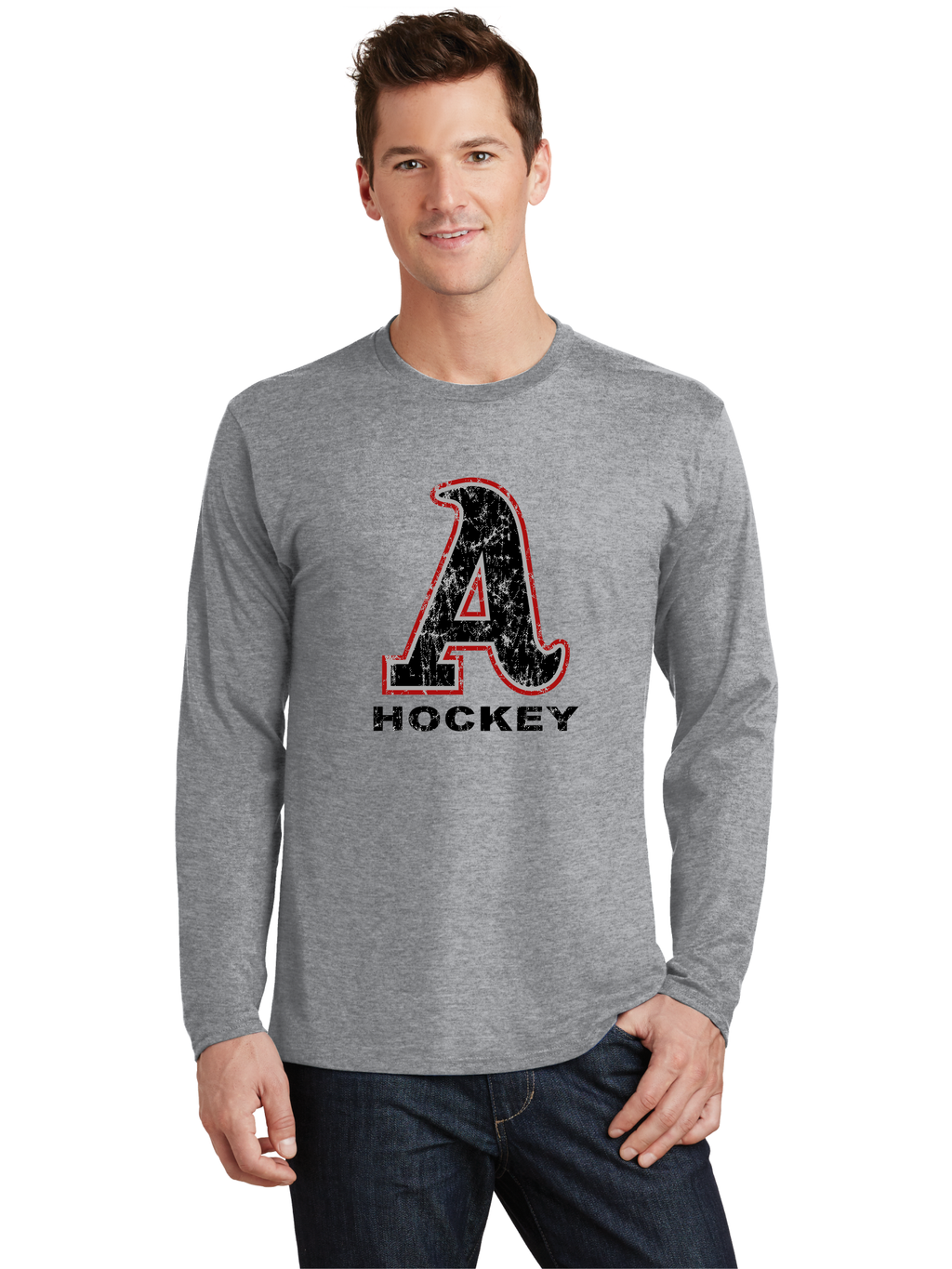 Distressed Logo LS T-Shirt - Avonworth