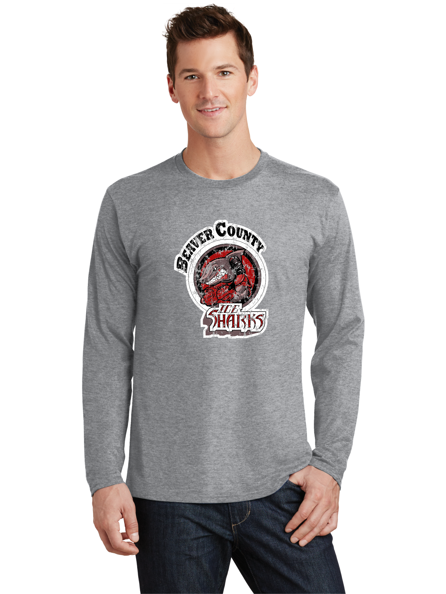 Distressed Logo LS T-Shirt - BCIS