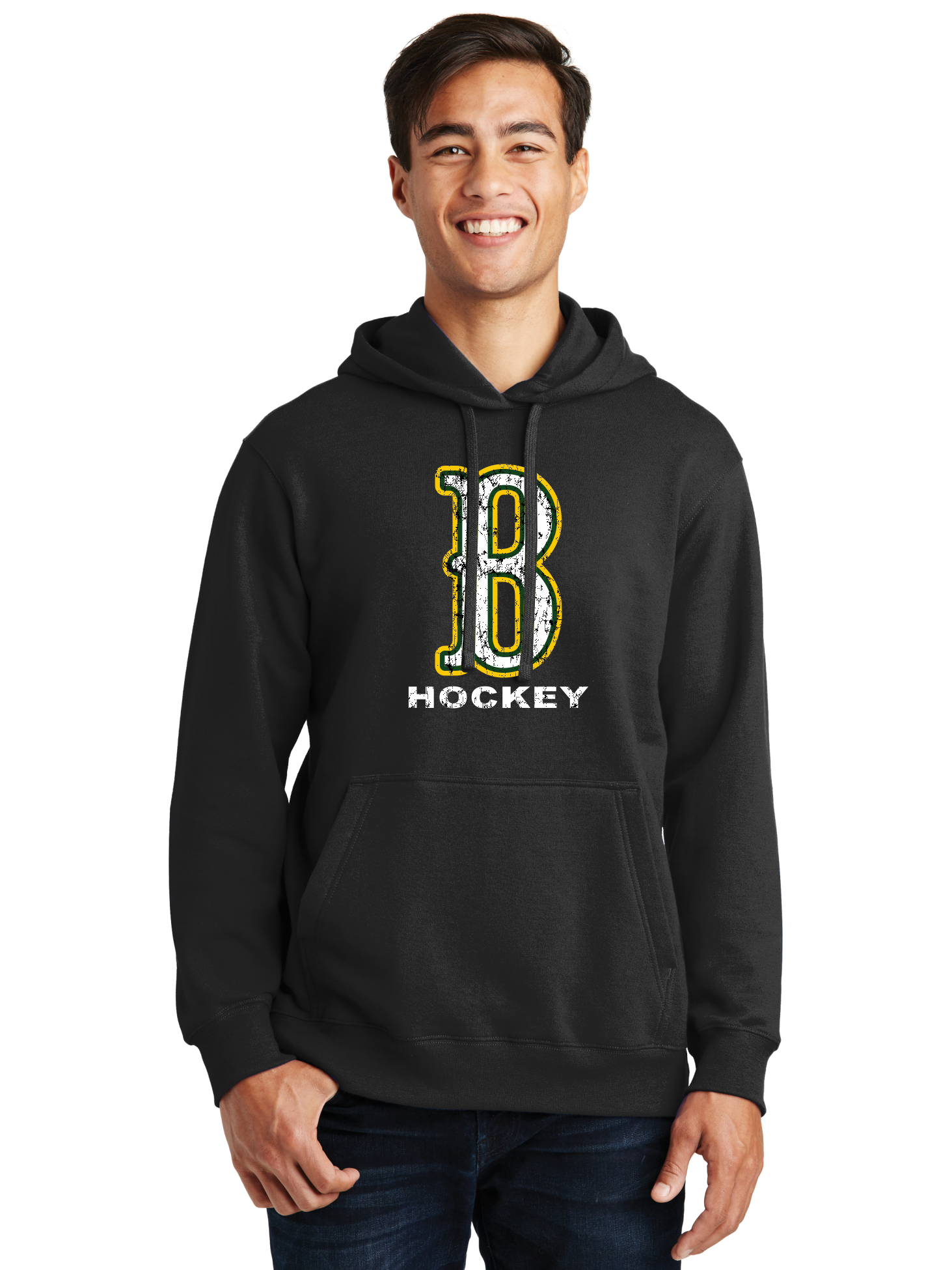 Distressed Logo Hoodie - Blackhawk
