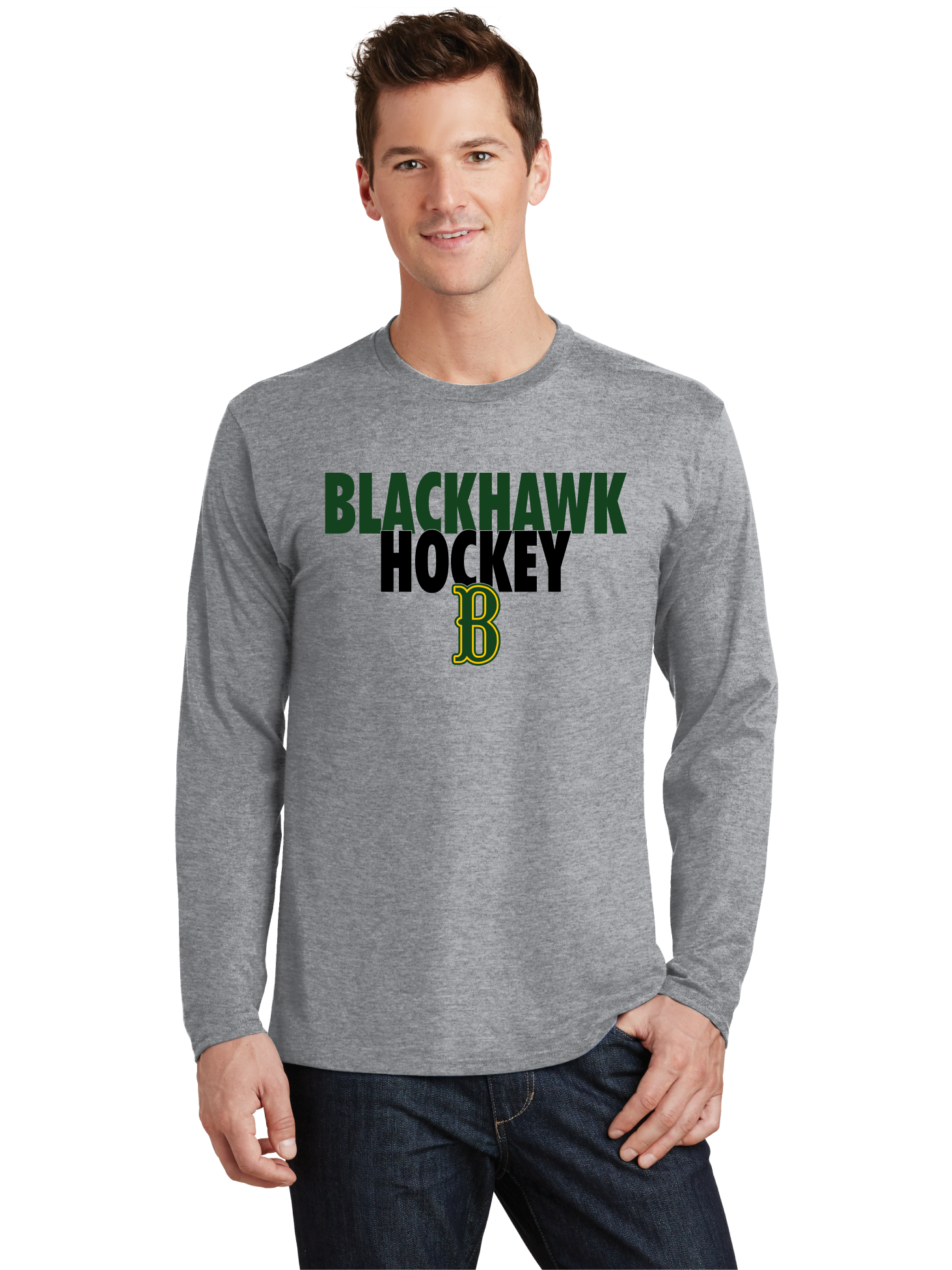 Text LS T-Shirt - Blackhawk