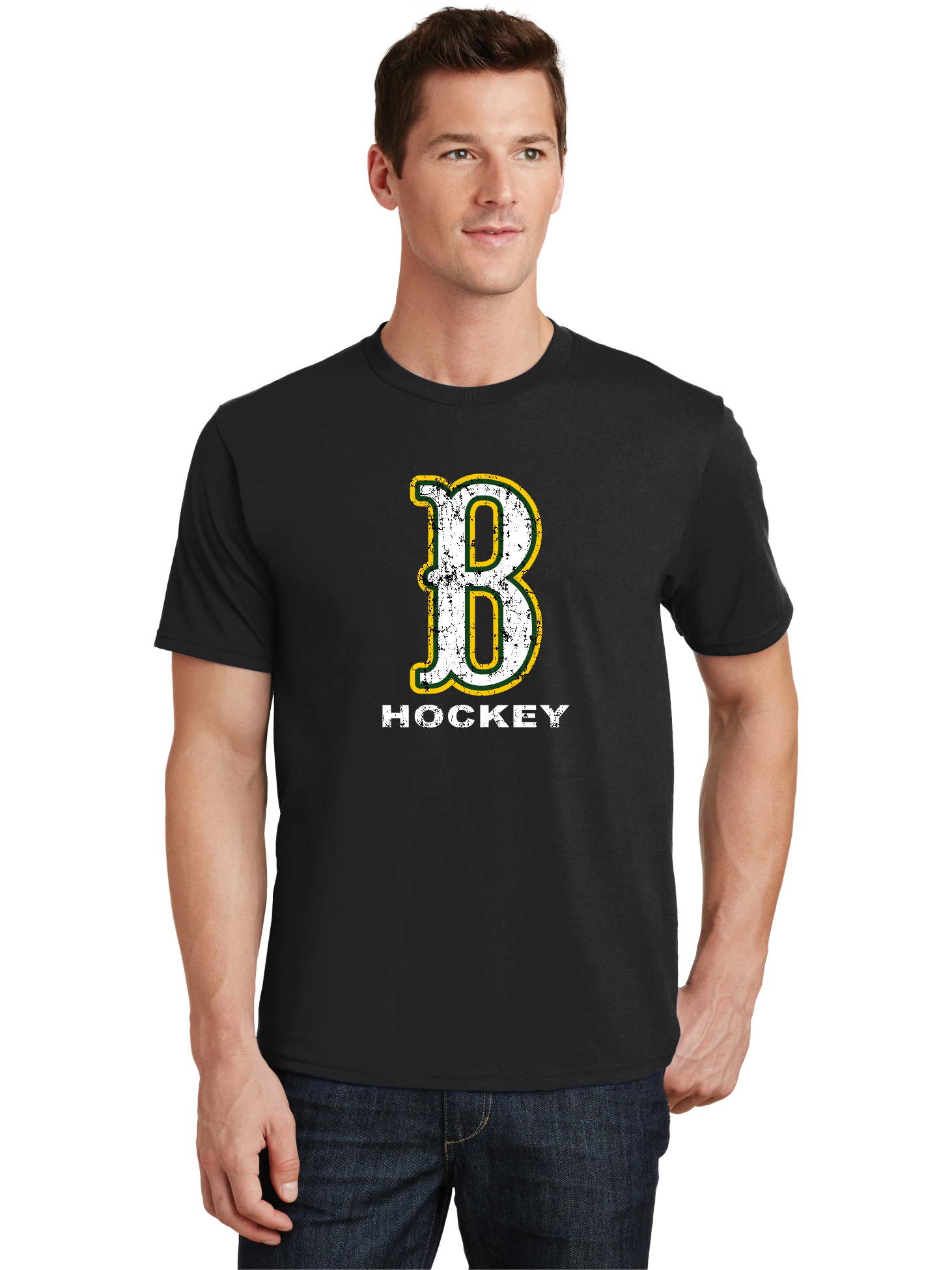 Distressed Logo T-Shirt - Blackhawk