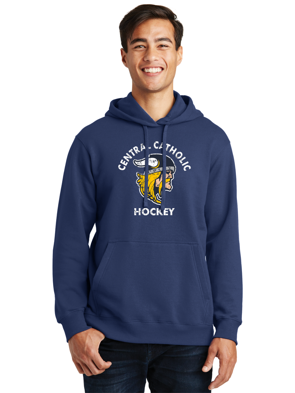 Distressed Logo Hoodie - Central Catholic