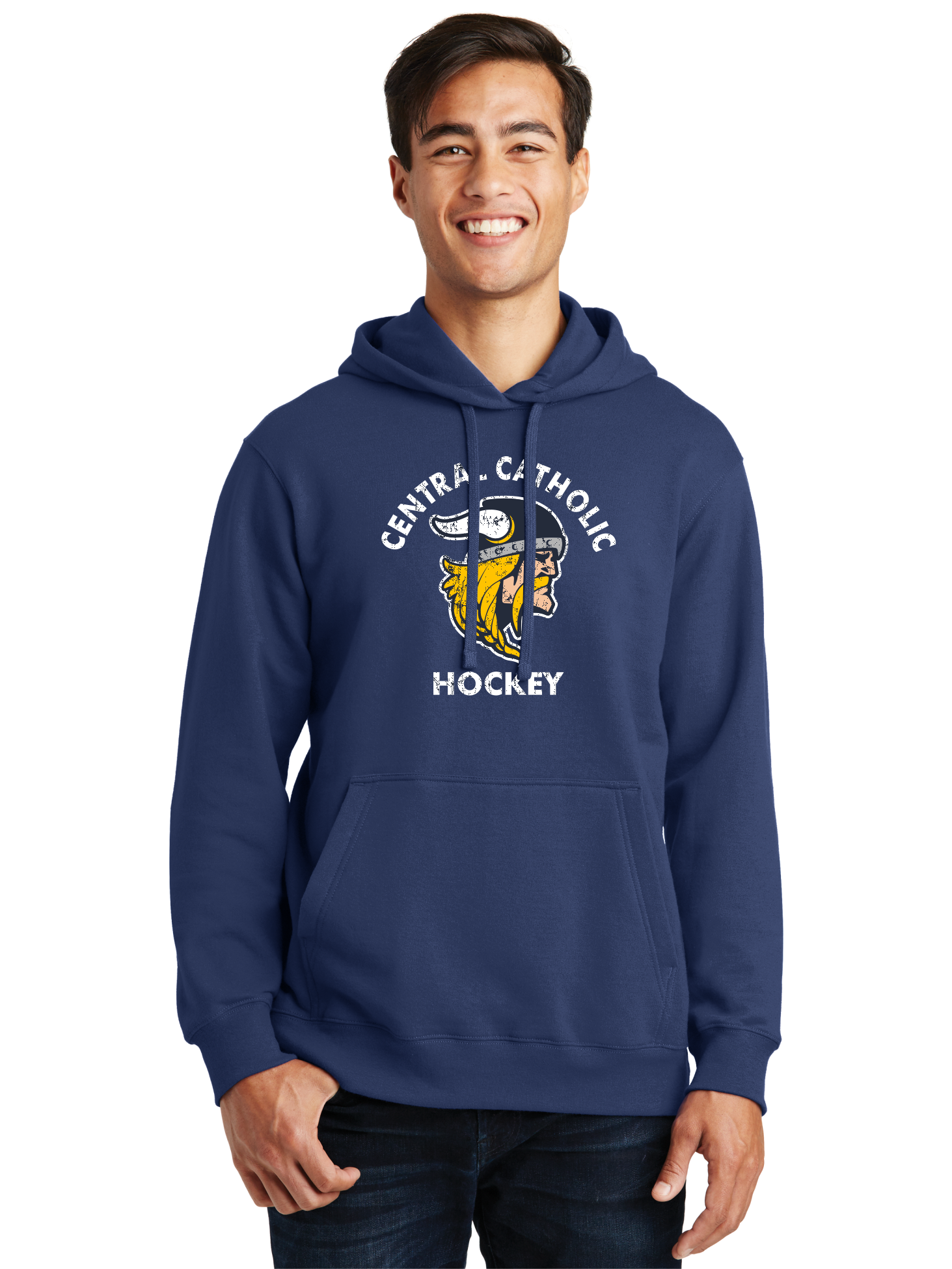 Distressed Logo Hoodie - Central Catholic