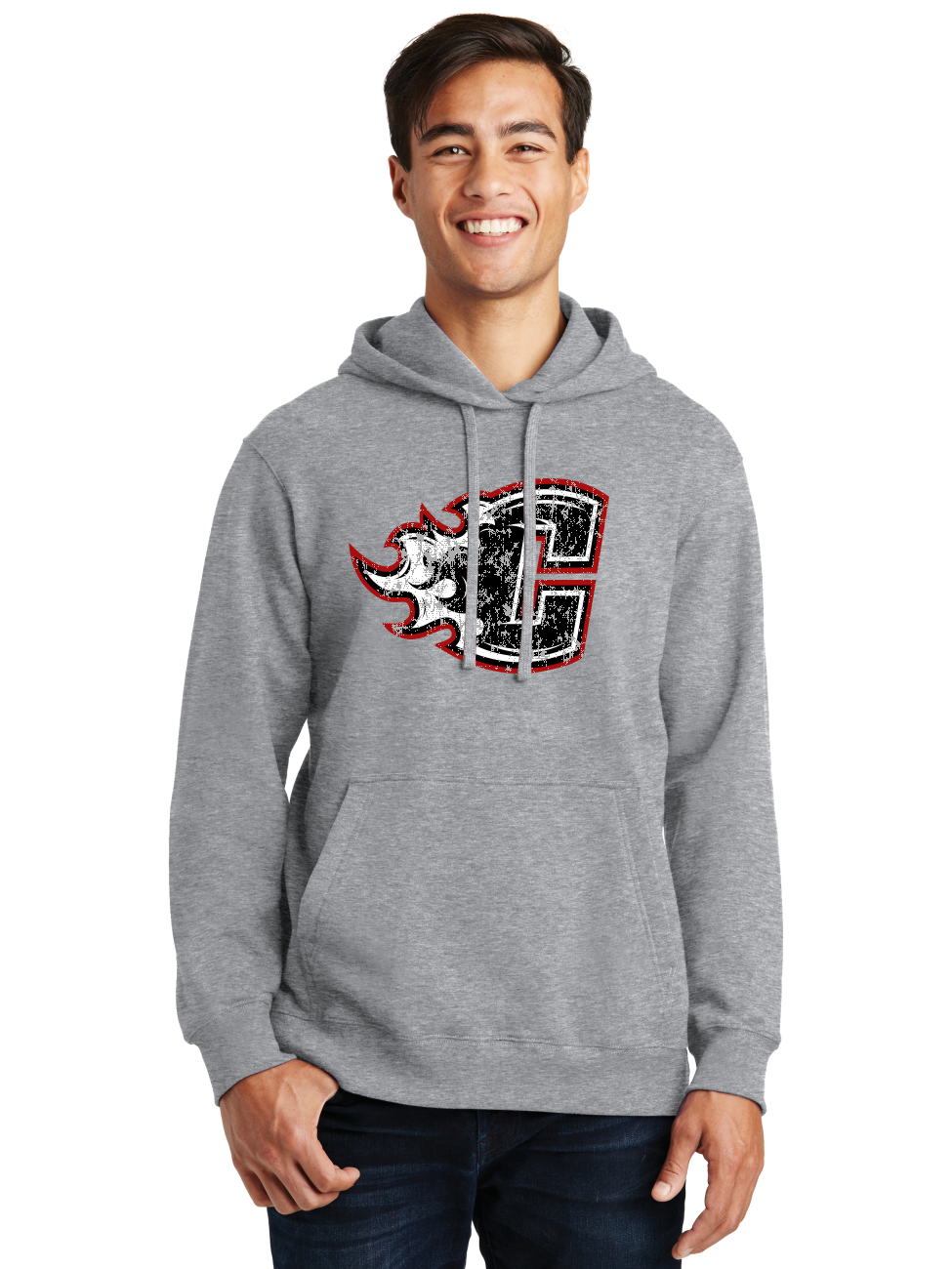 Distressed Logo Hoodie - Crawford