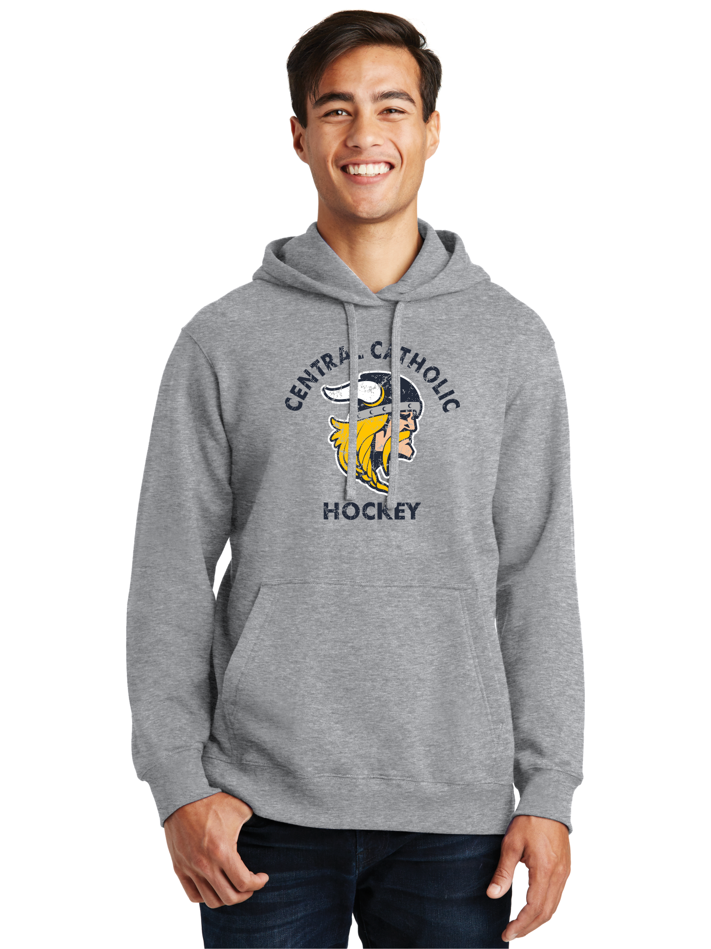Distressed Logo Hoodie - Central Catholic