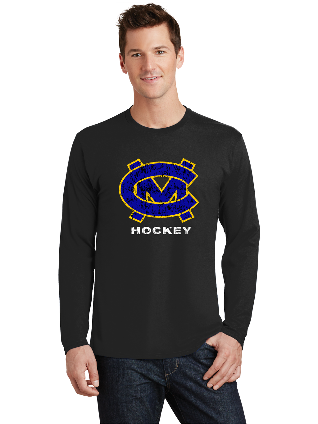 Distressed Logo LS T-Shirt - Canon Mac