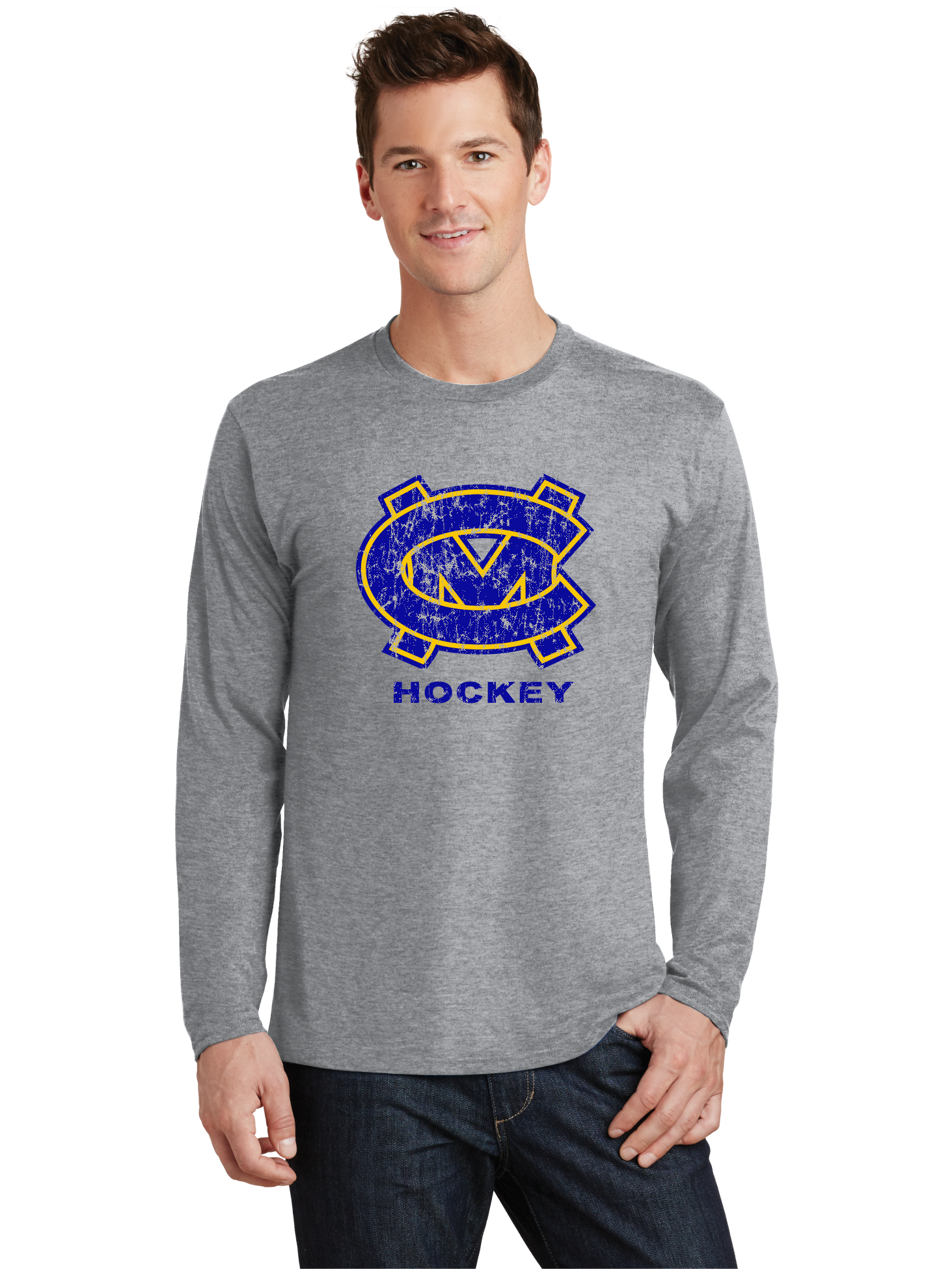Distressed Logo LS T-Shirt - Canon Mac