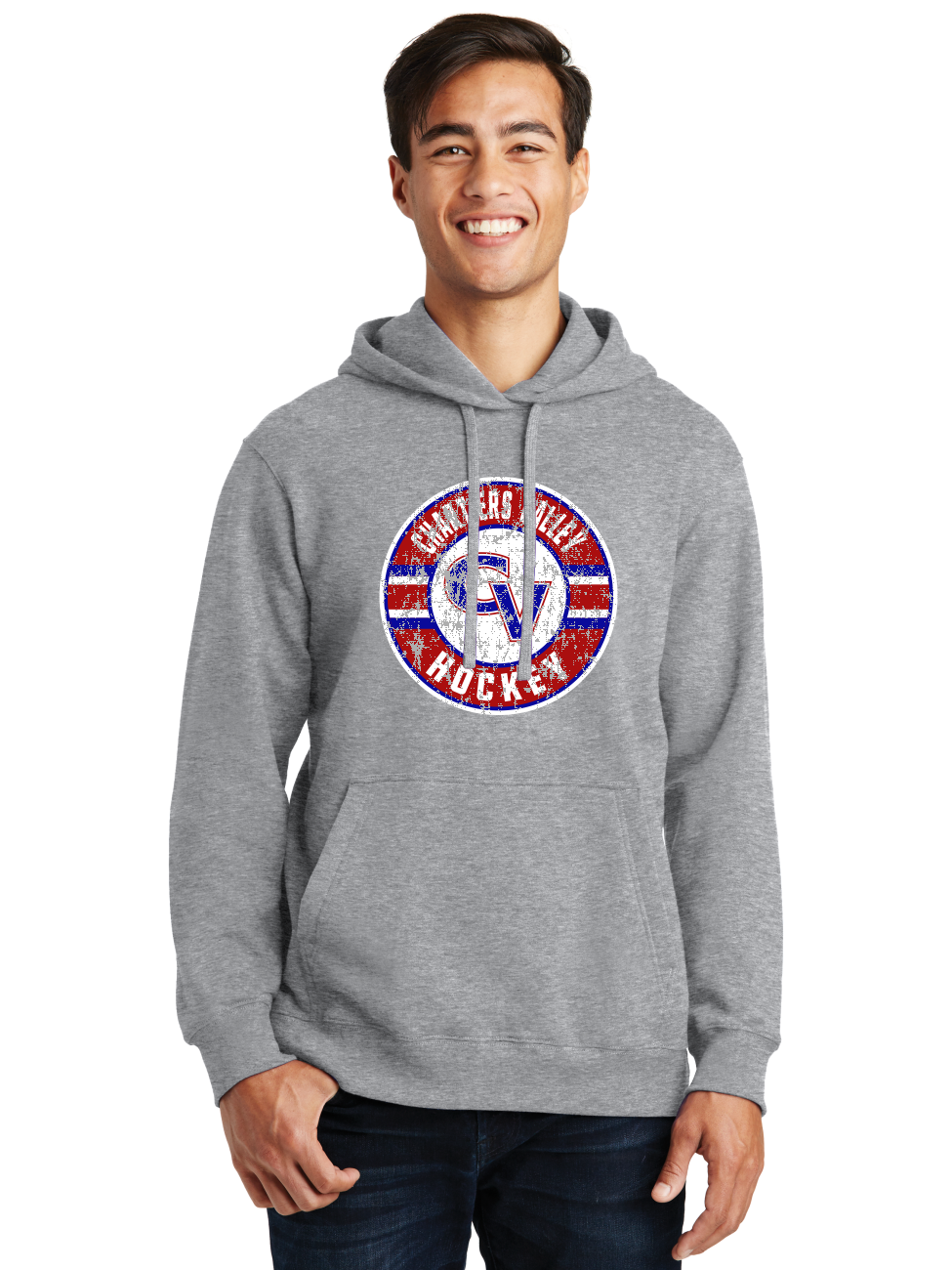 Distressed Logo Hoodie - Chartiers Valley