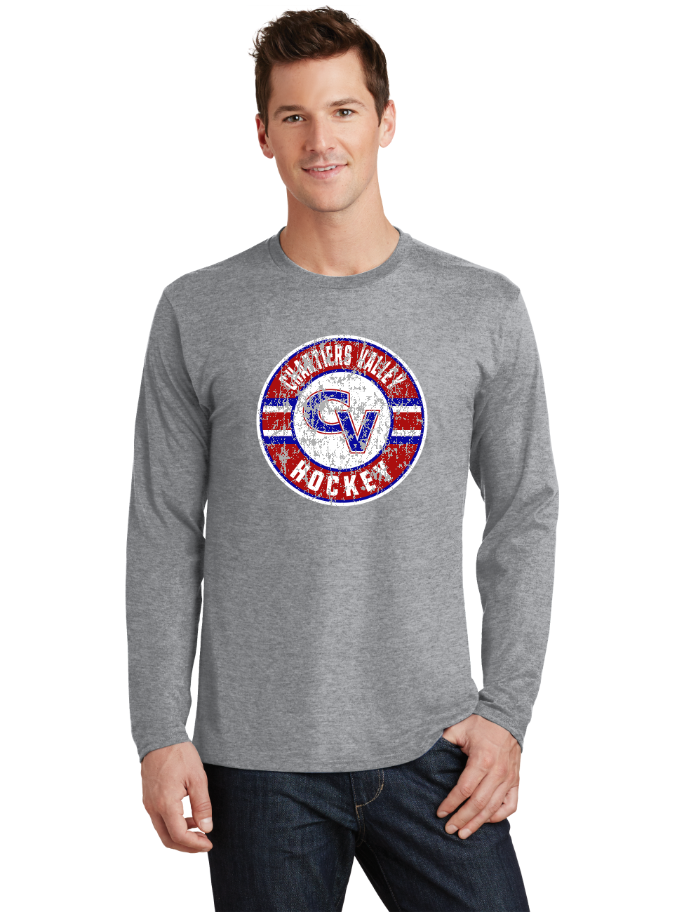 Distressed Logo LS T-Shirt - Chartiers Valley