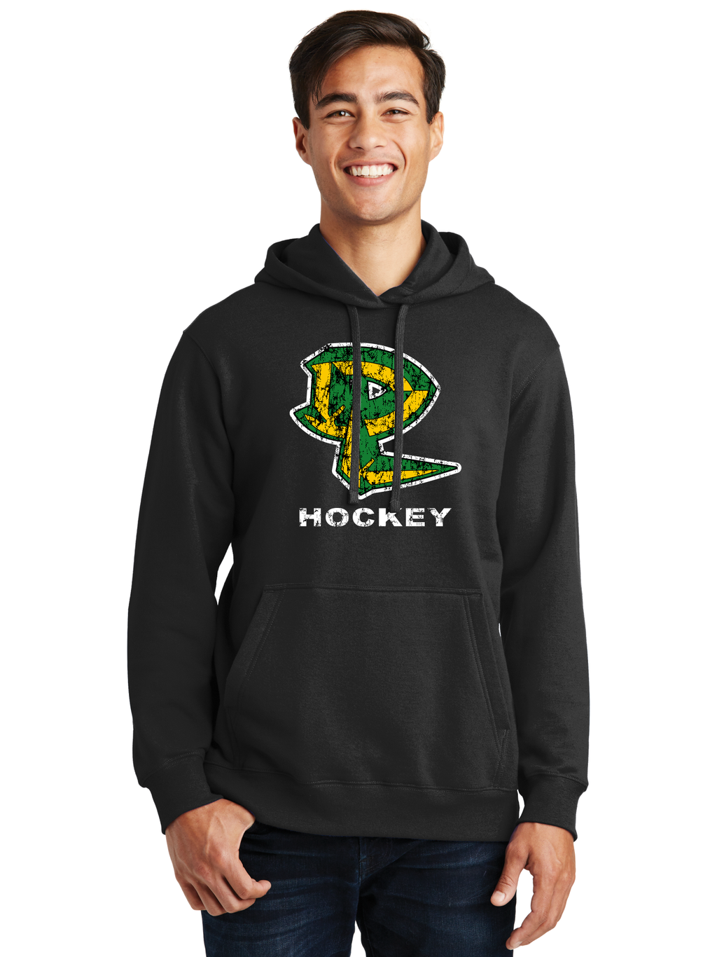 Distressed Logo Hoodie - Deer Lakes