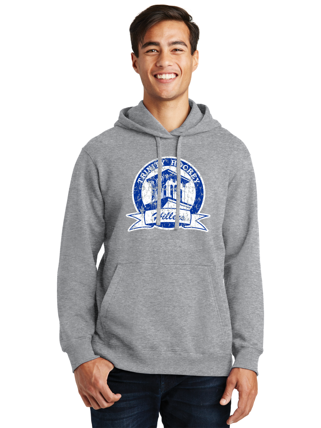 Distressed Logo Hoodie - Trinity