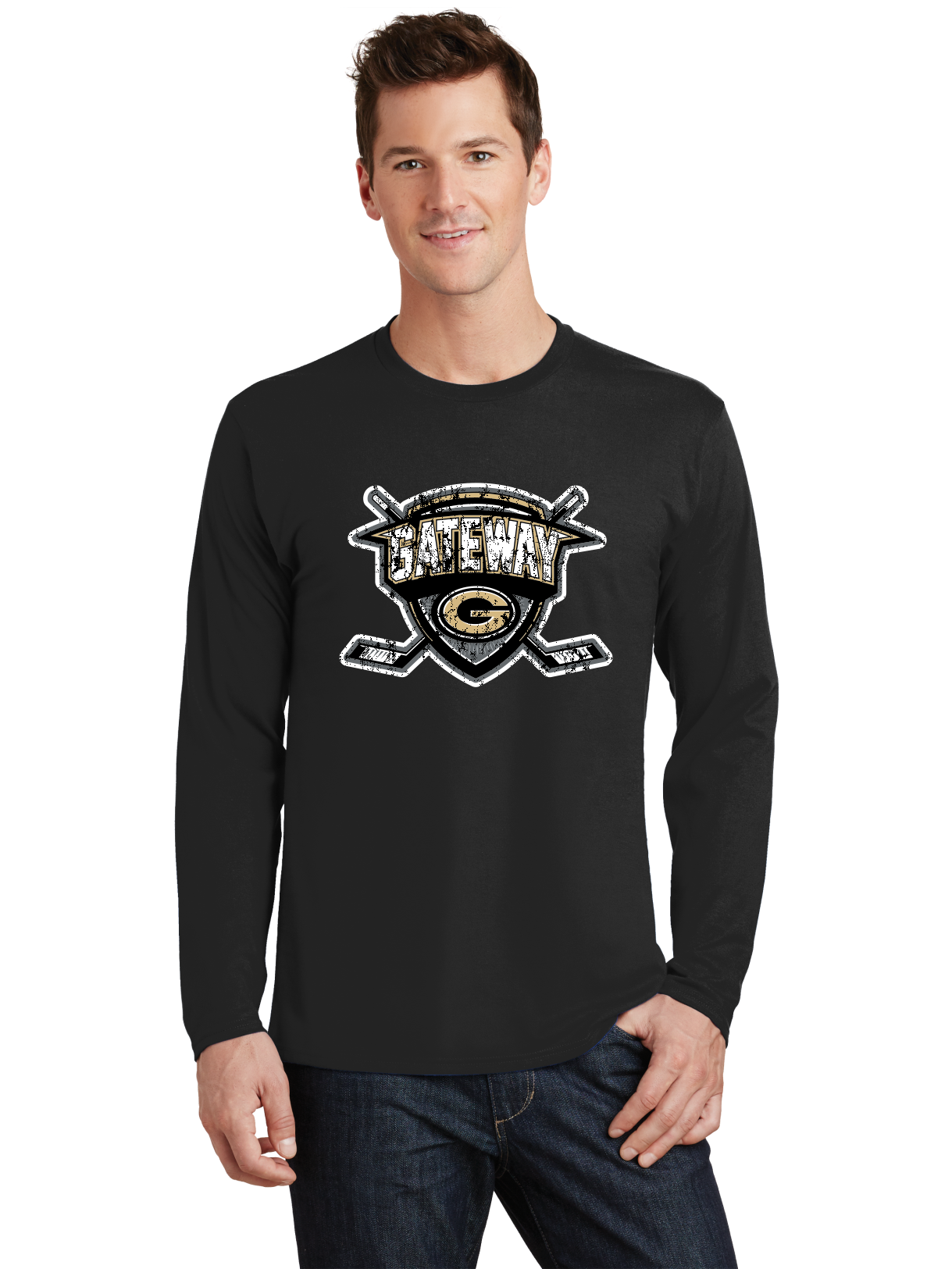 Distressed Logo LS T-Shirt - Gateway
