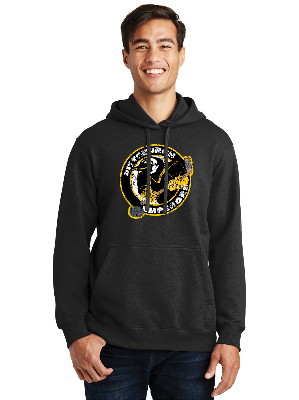 Distressed Logo Hoodie - Emperors