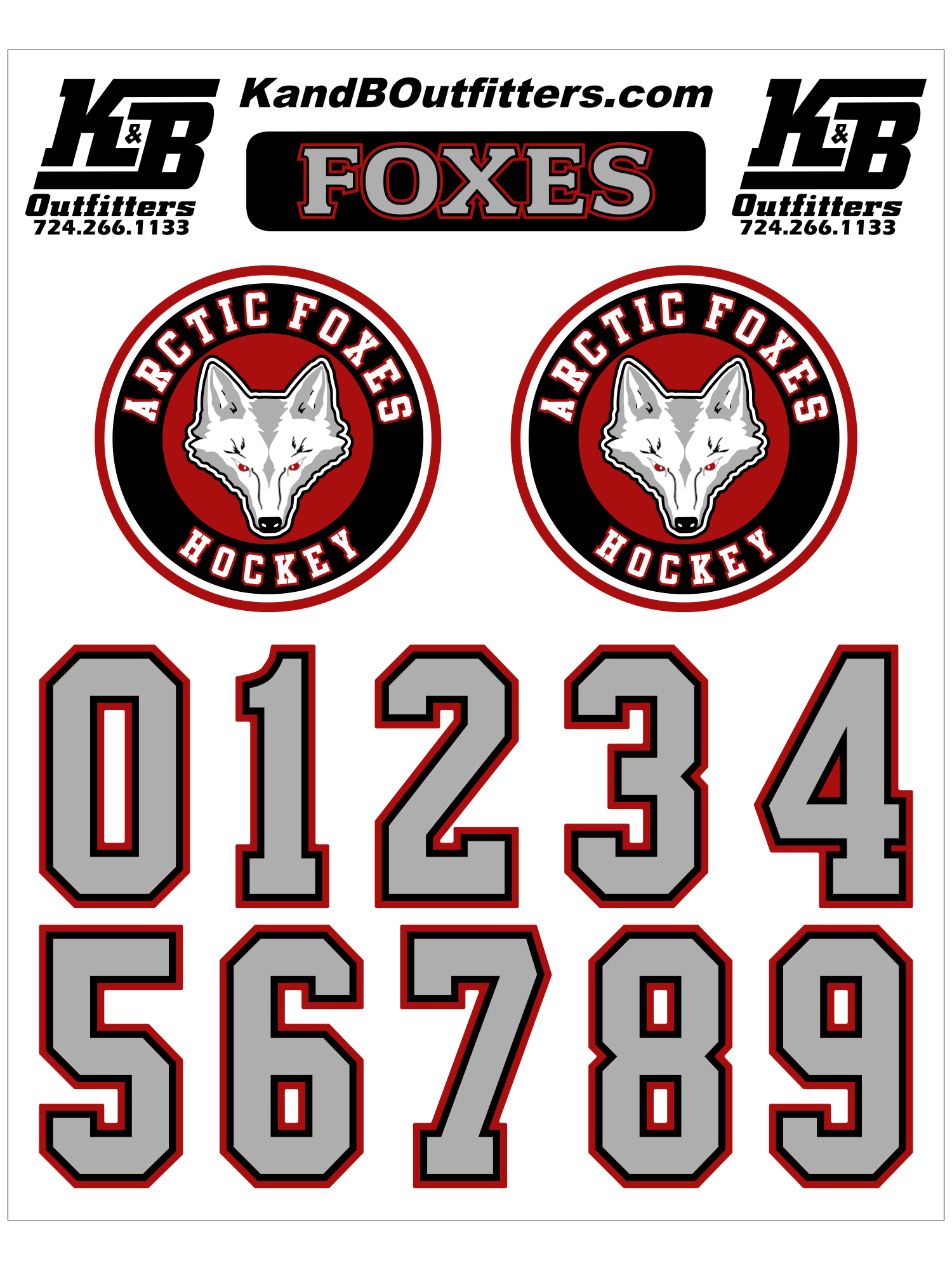 Helmet Decals - Foxes
