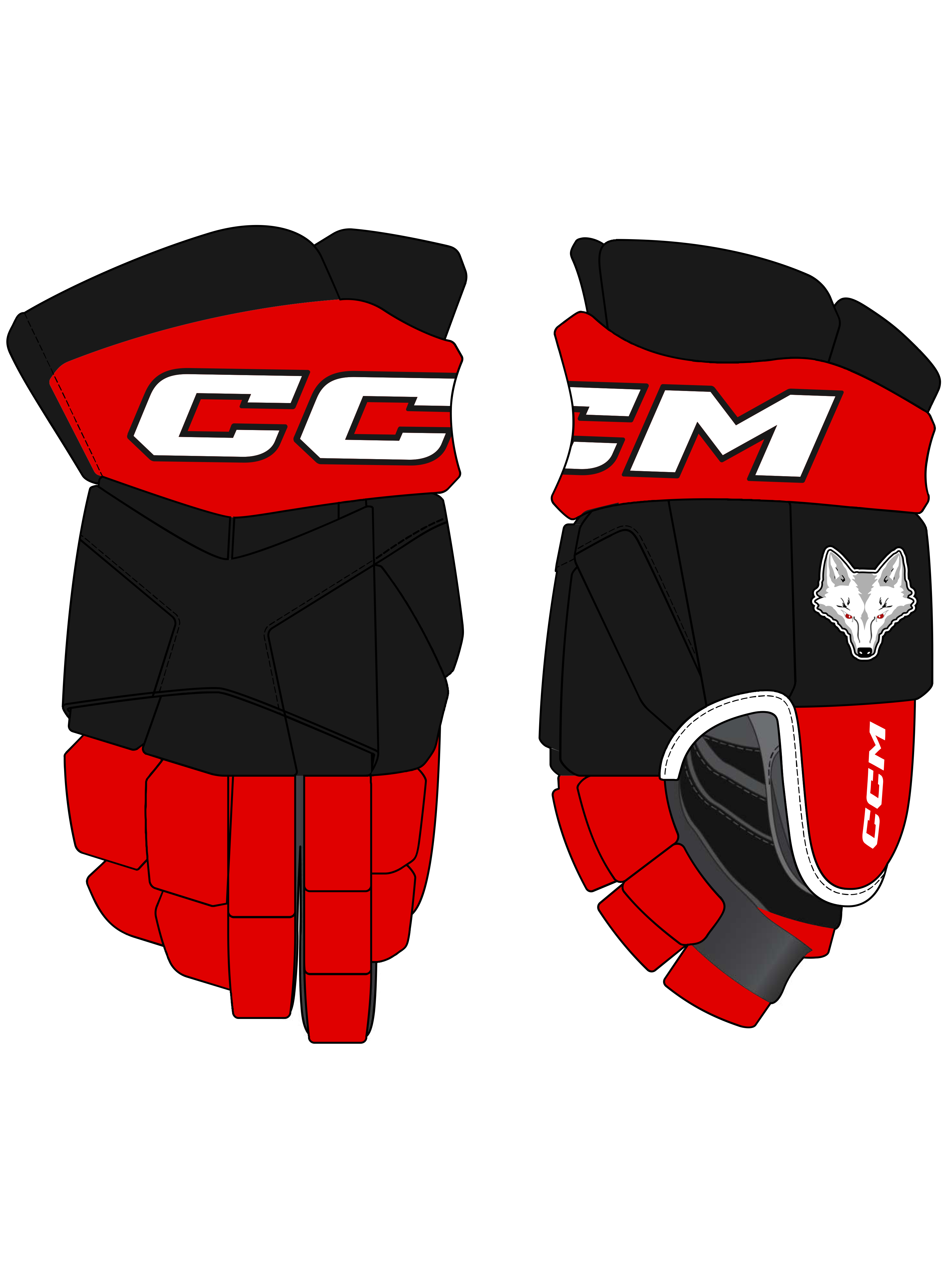 Custom Team Gloves - Foxes