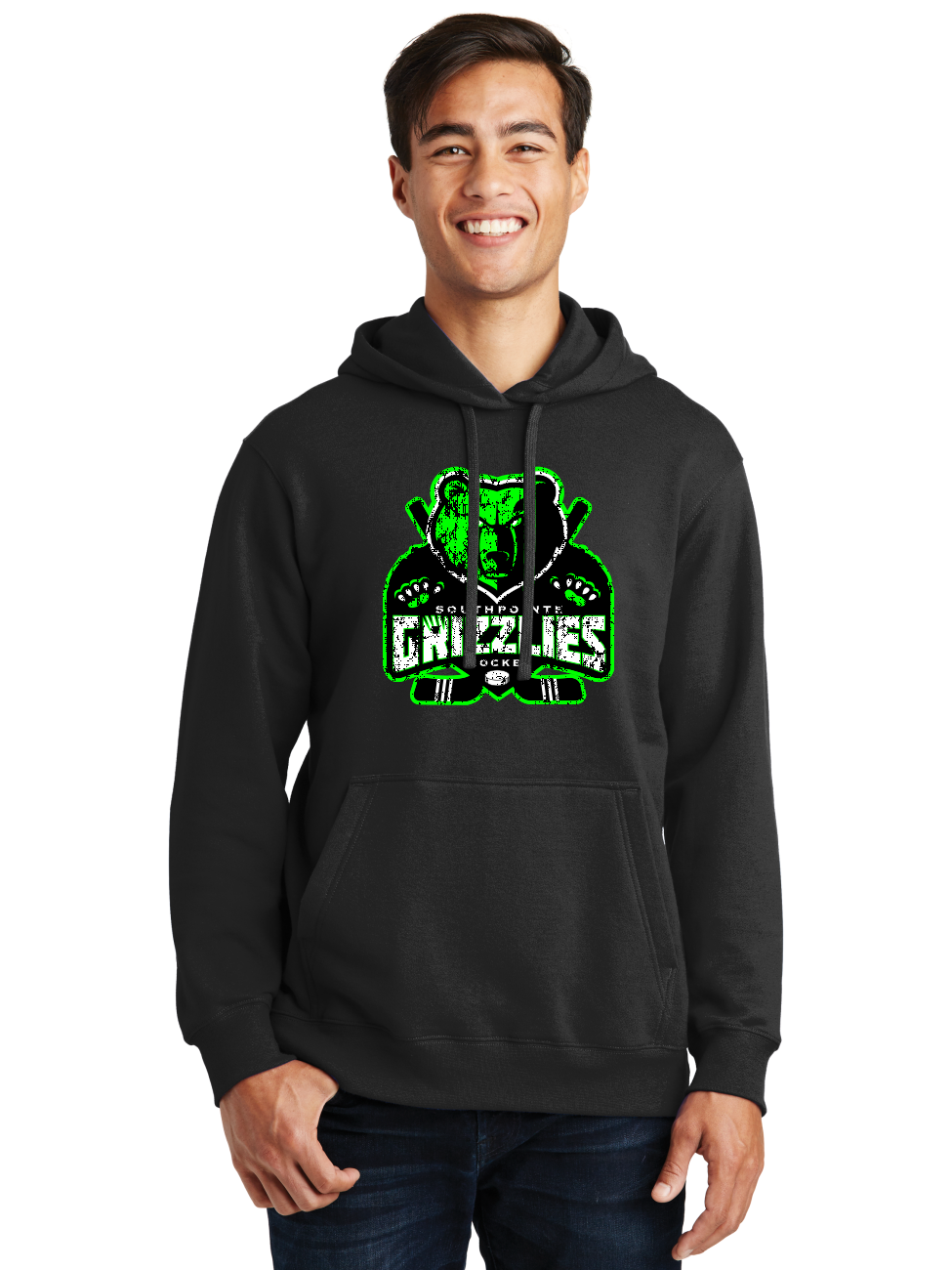 Distressed Logo Hoodie - Grizzlies