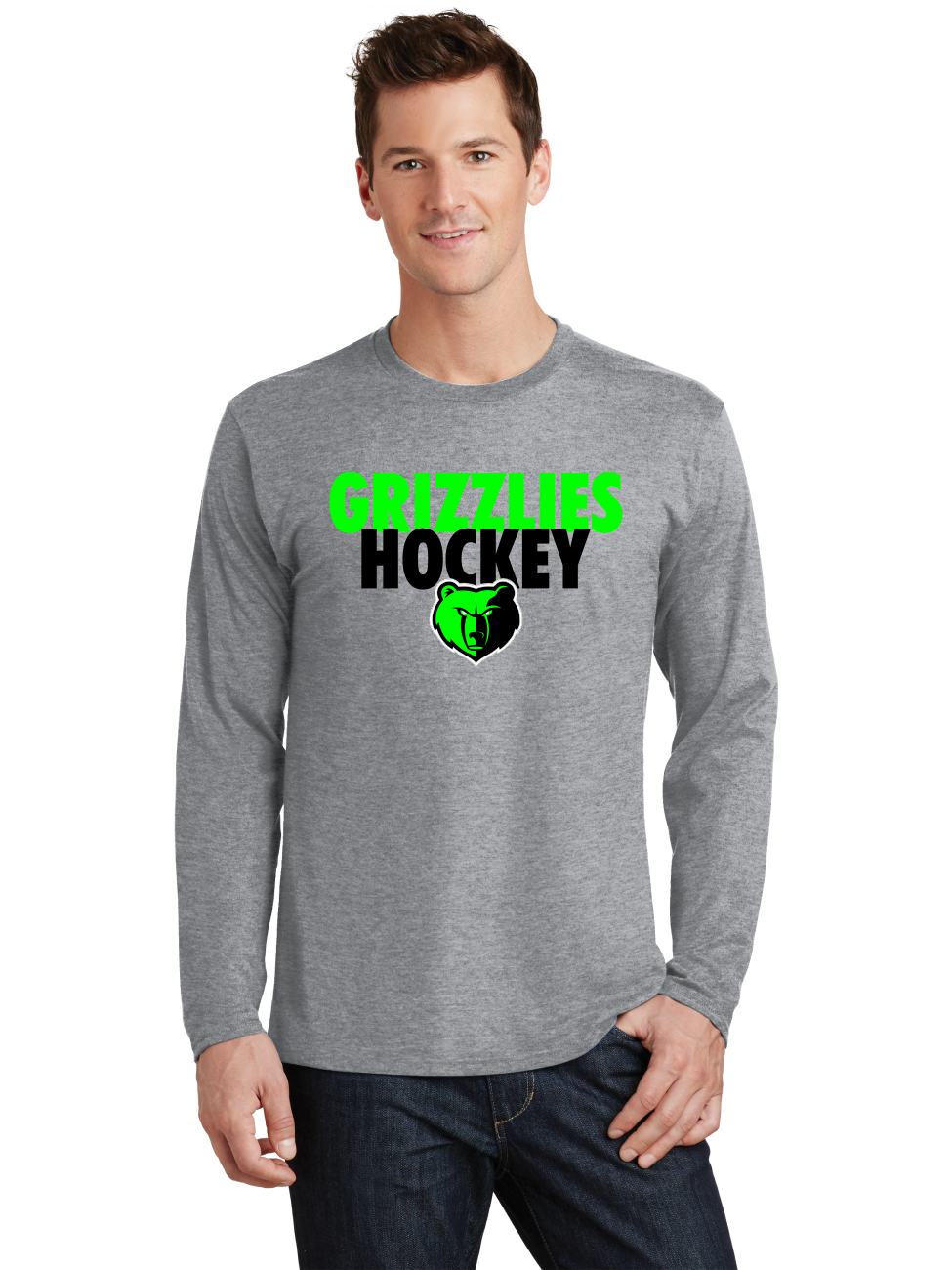 Text LS T-Shirt - Grizzlies