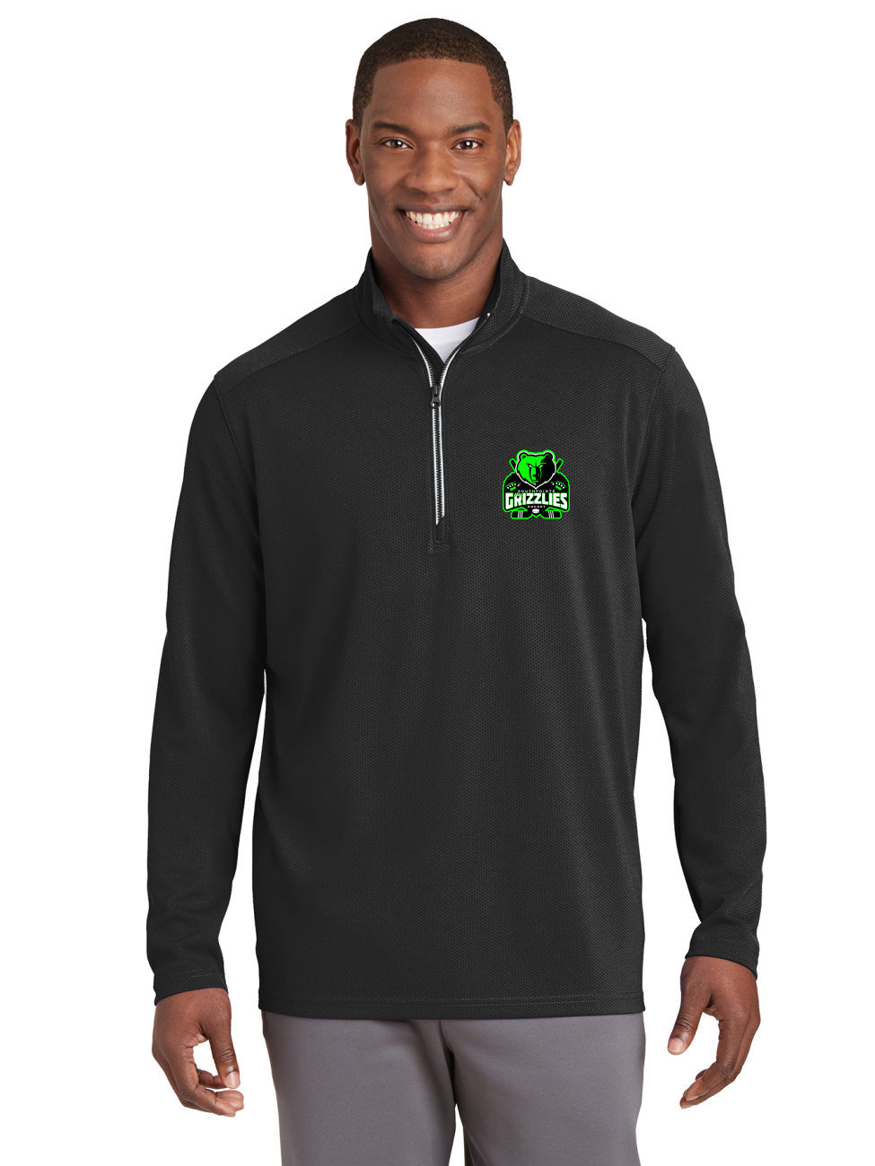 DGT Textured Quarter Zip - Grizzlies