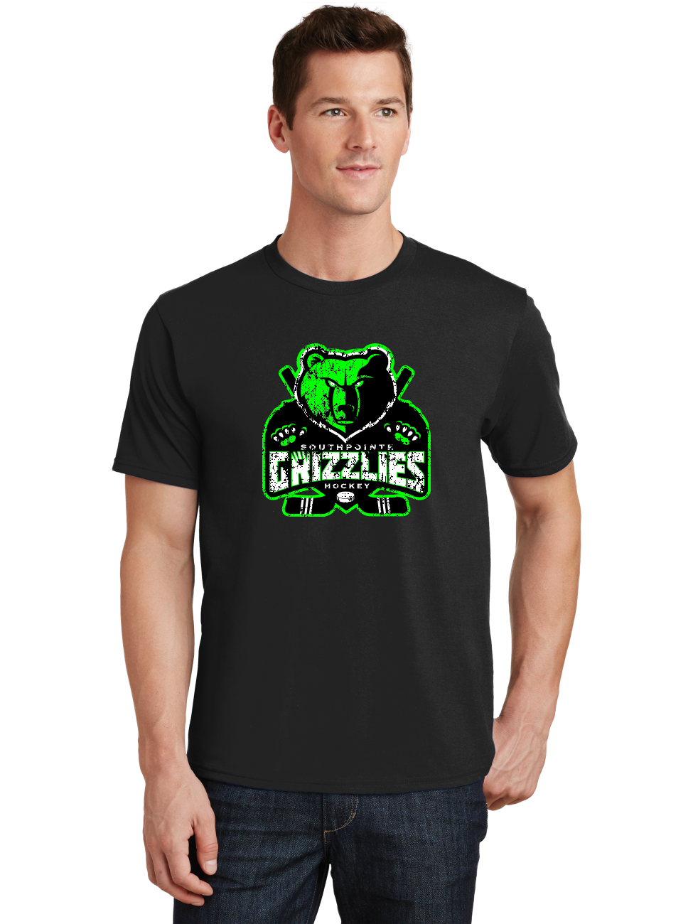 Distressed Logo T-Shirt - Grizzlies
