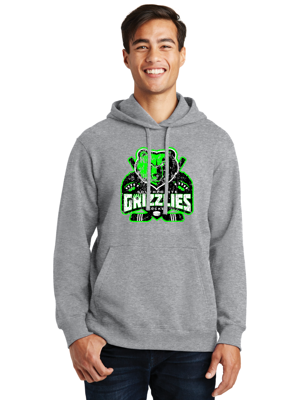 Distressed Logo Hoodie - Grizzlies