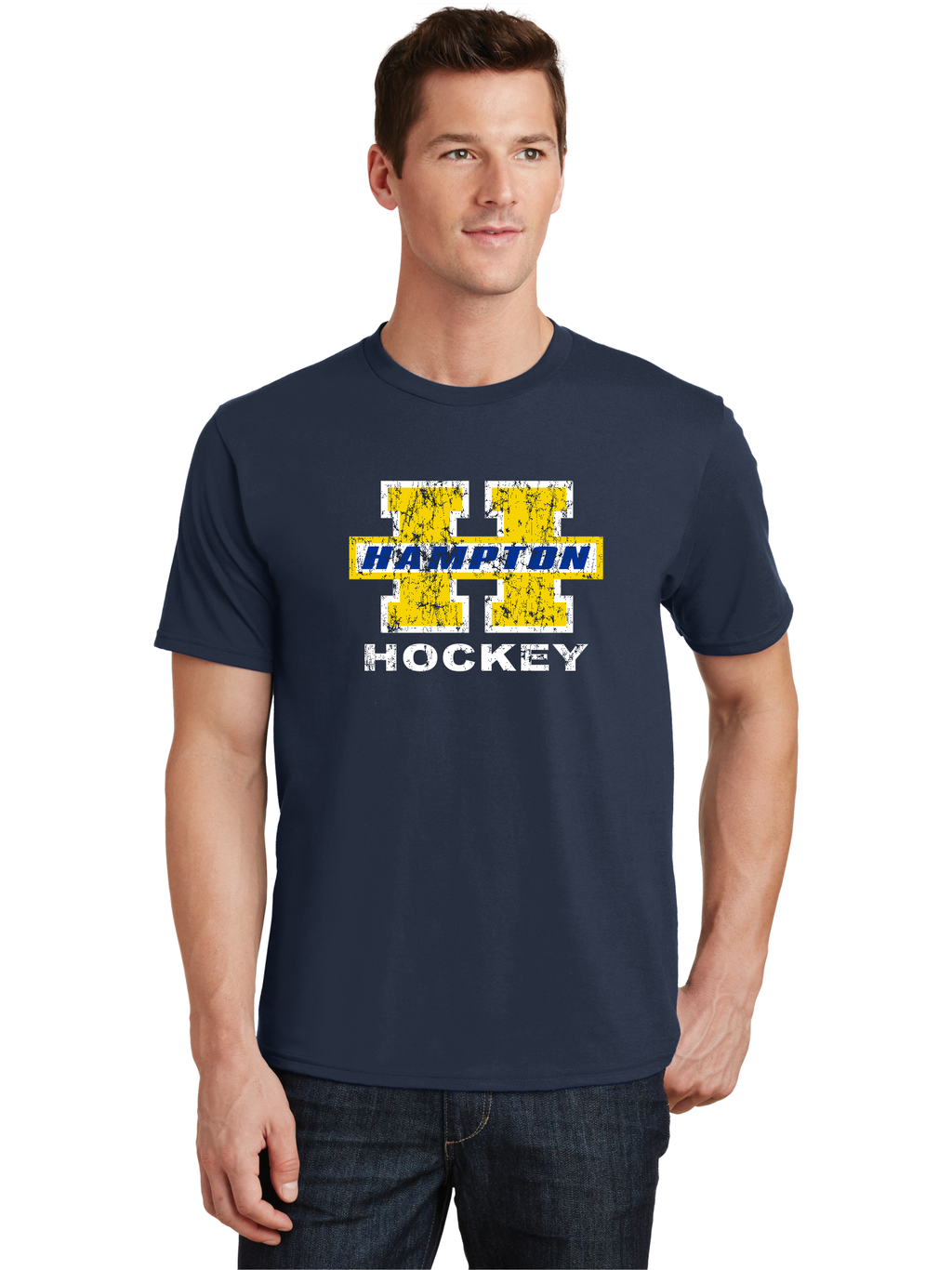 Distressed Logo T-Shirt - Hampton