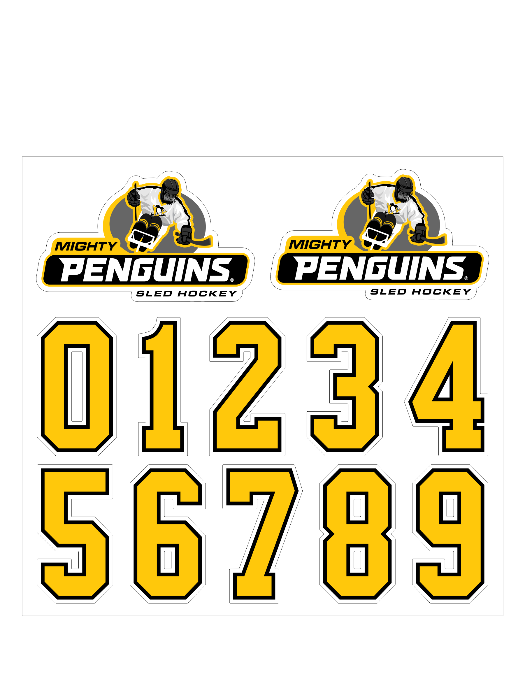 Helmet Decals - Mighty Penguins