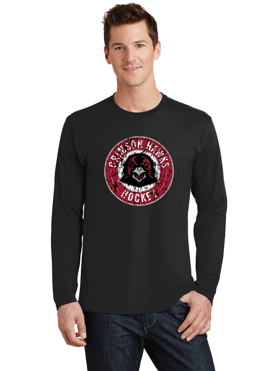 Distressed Logo LS T-Shirt - IUP
