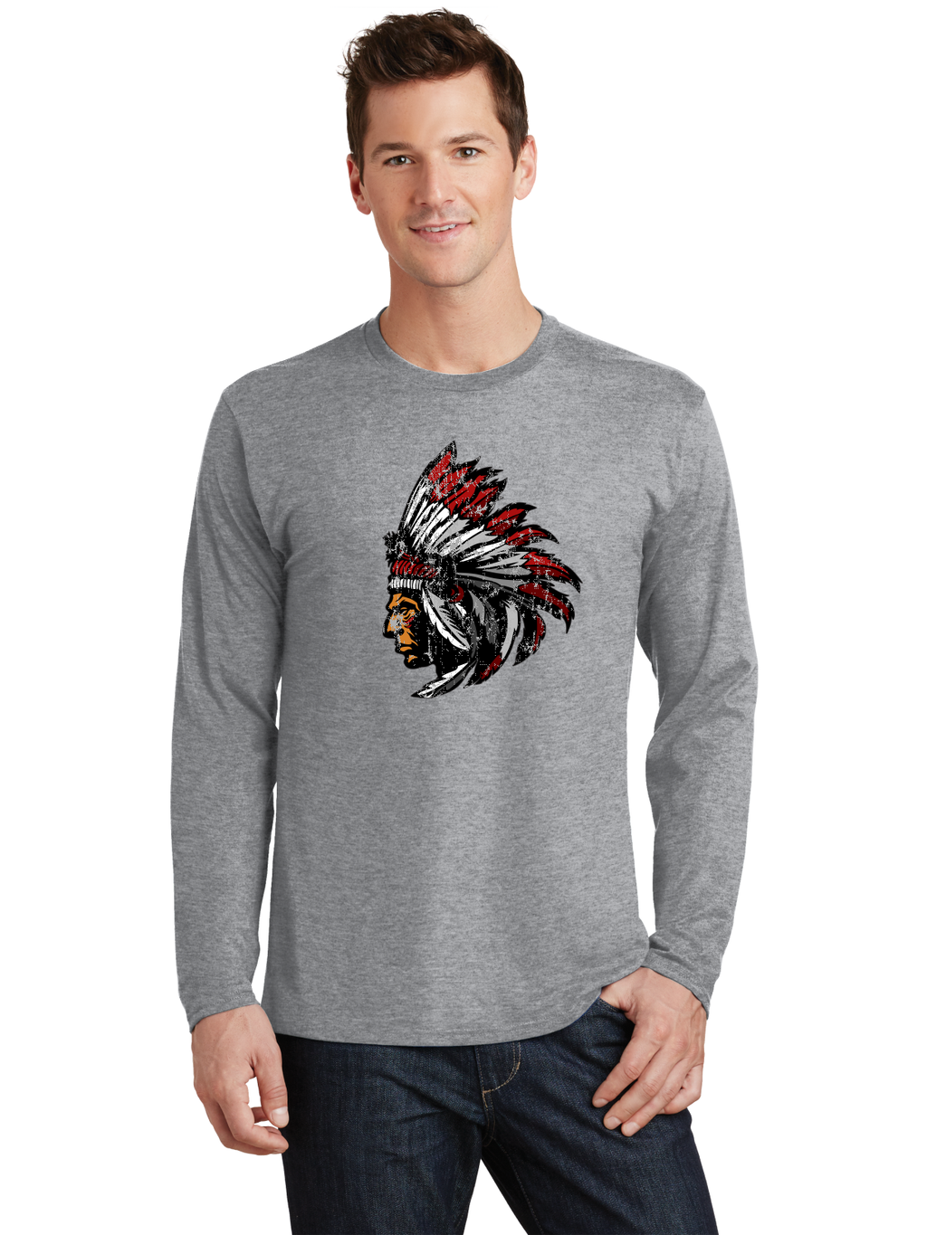 Distressed Logo LS T-Shirt - IYHA
