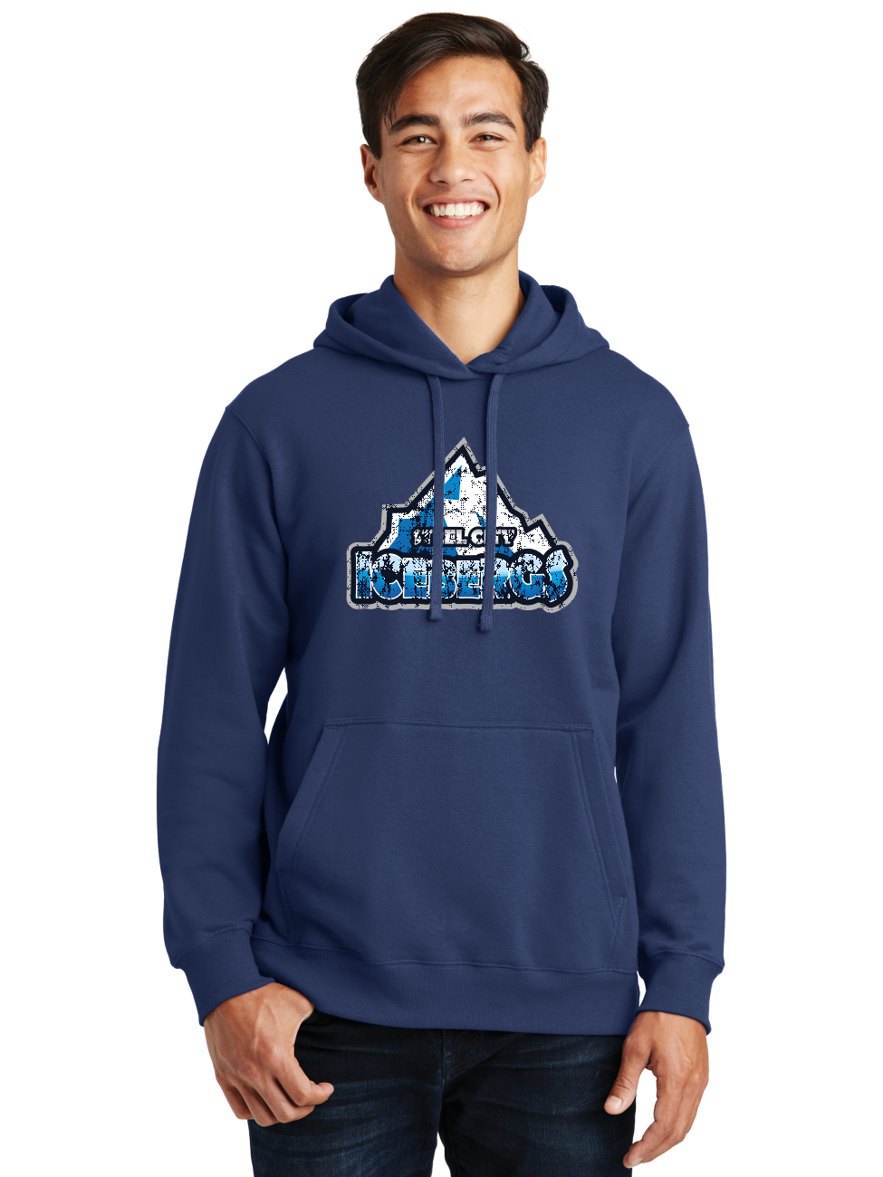 Distressed Logo Hoodie - Icebergs