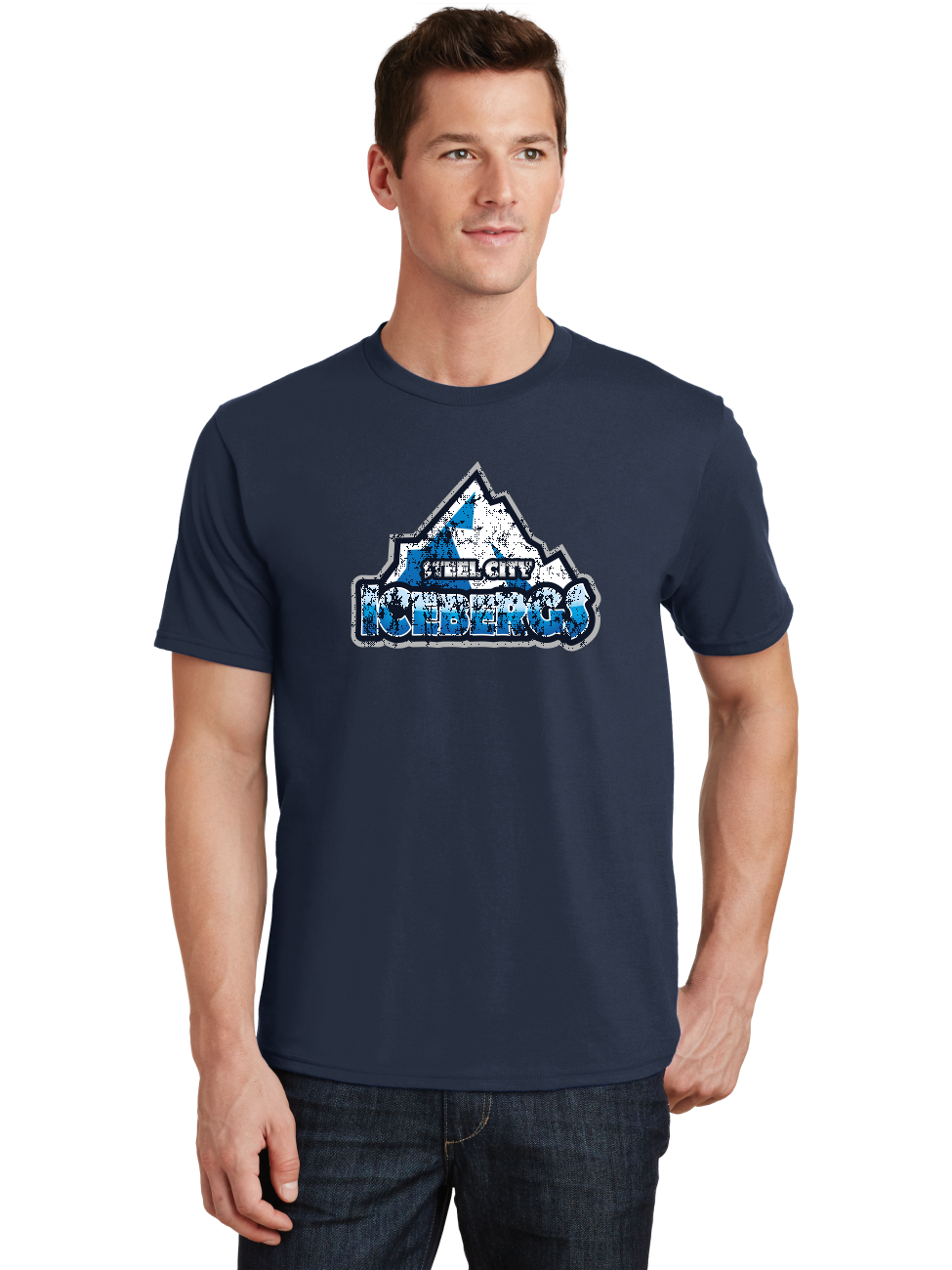 Distressed Logo T-Shirt - Icebergs