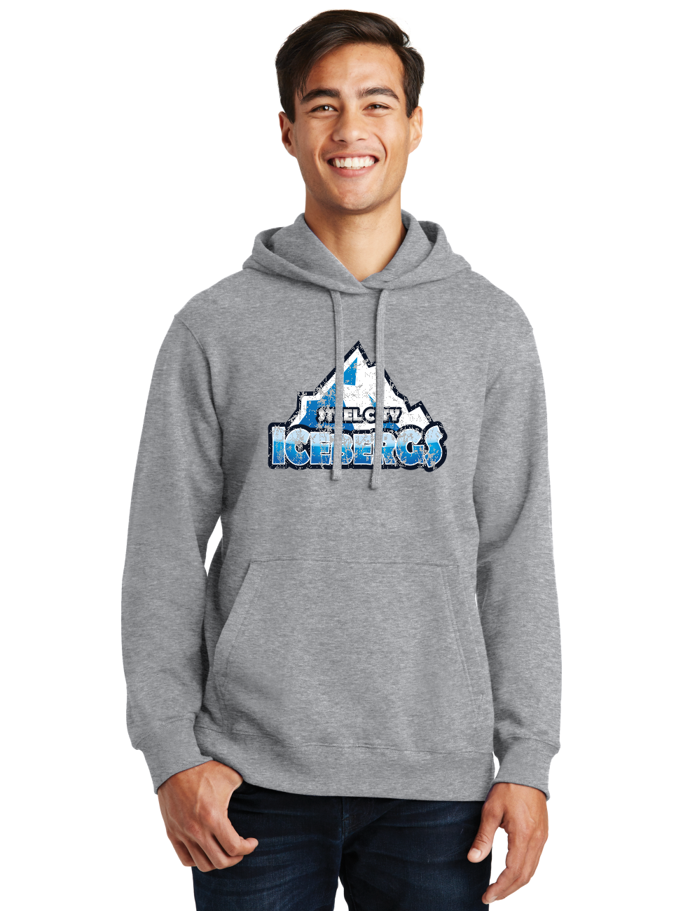 Distressed Logo Hoodie - Icebergs