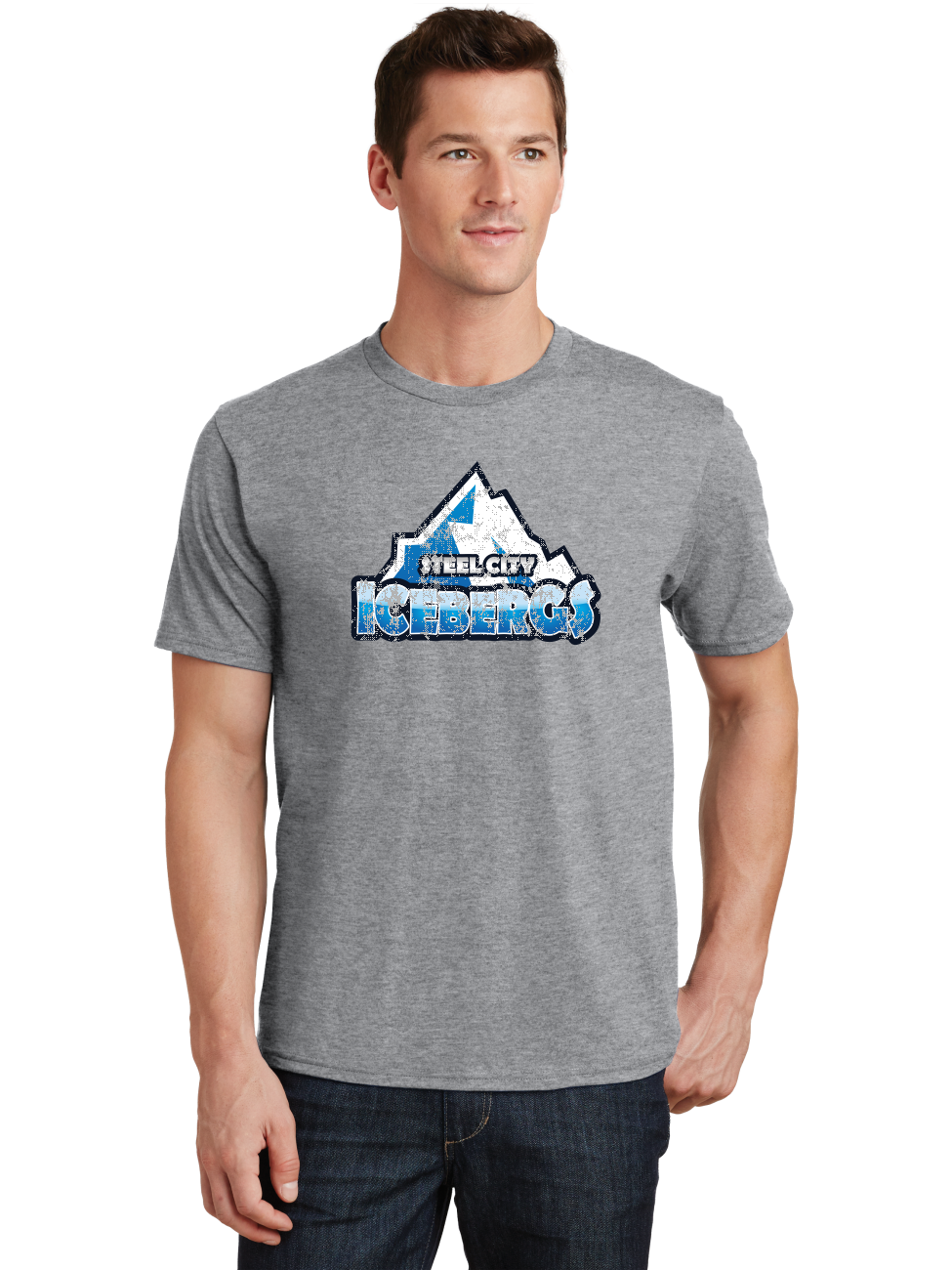 Distressed Logo T-Shirt - Icebergs