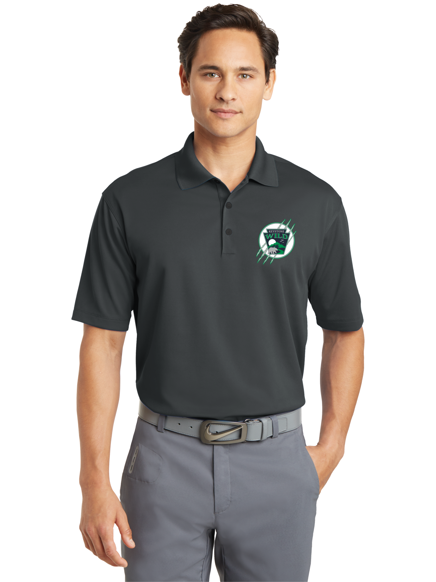 Embroidered Nike Polo - Keystone