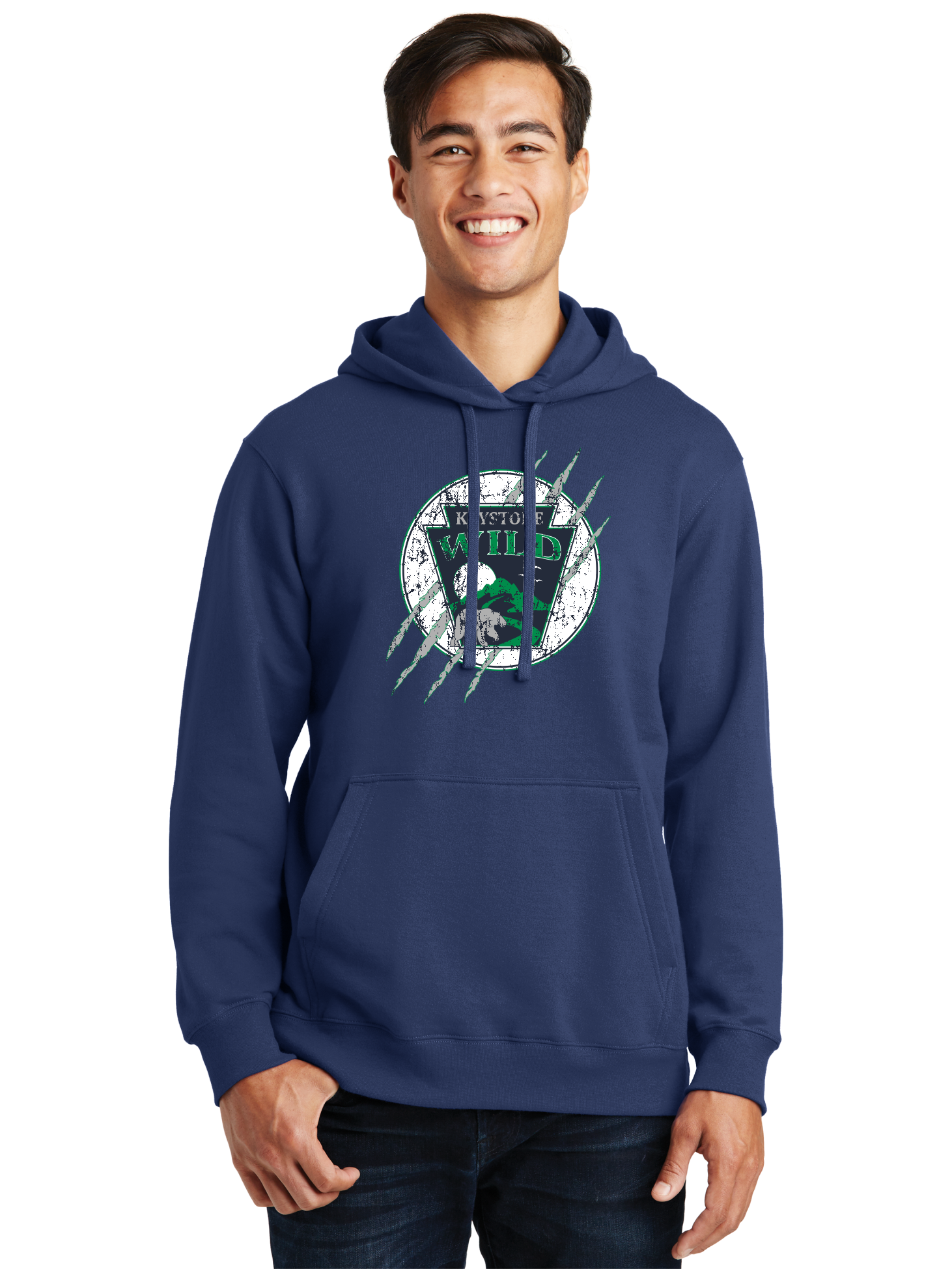 Distressed Logo Hoodie - Keystone