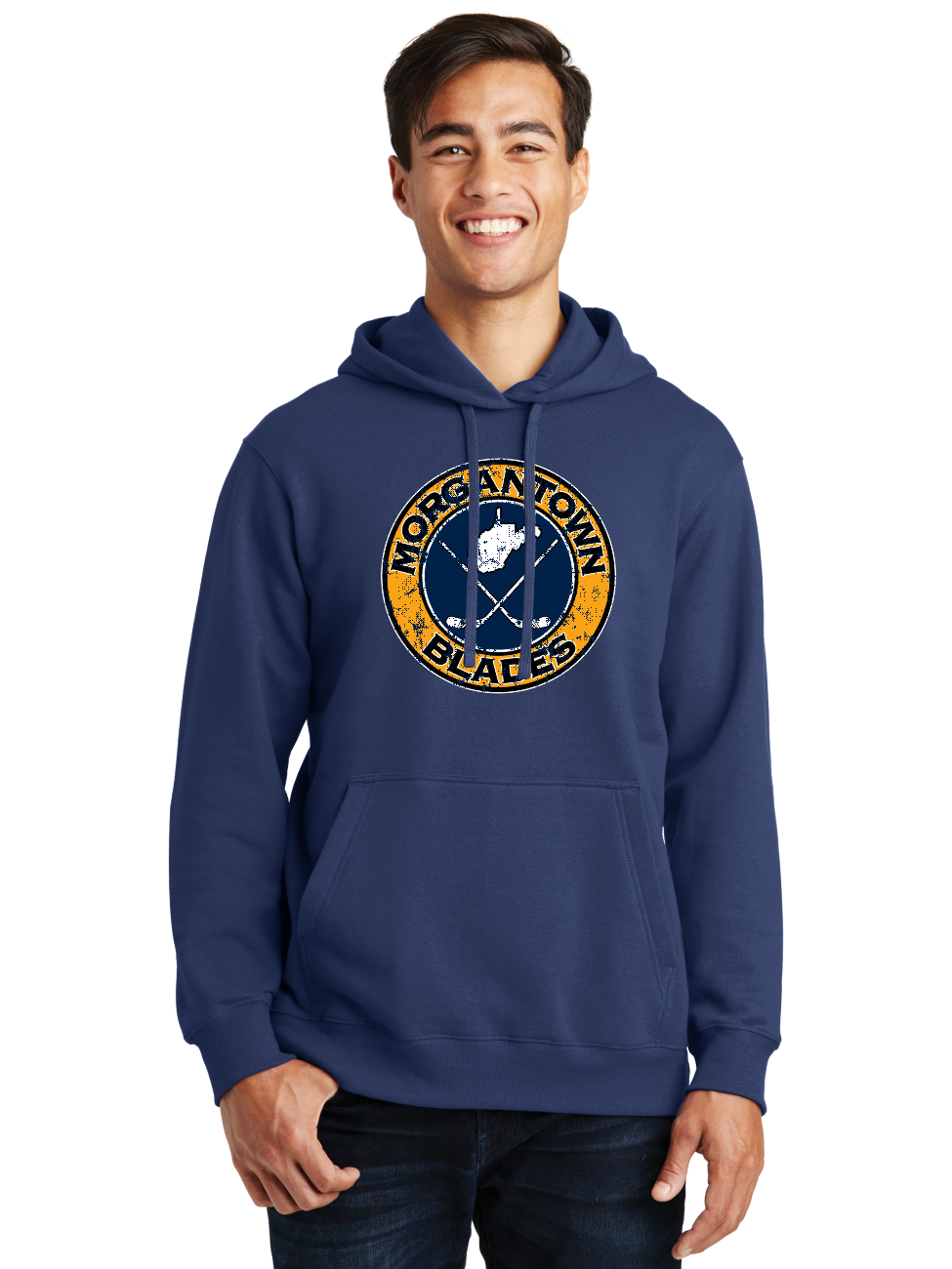 Distressed Logo Hoodie - Blades