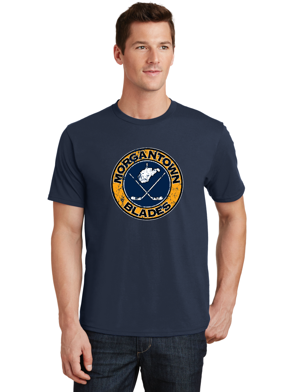 Distressed Logo T-Shirt - Blades