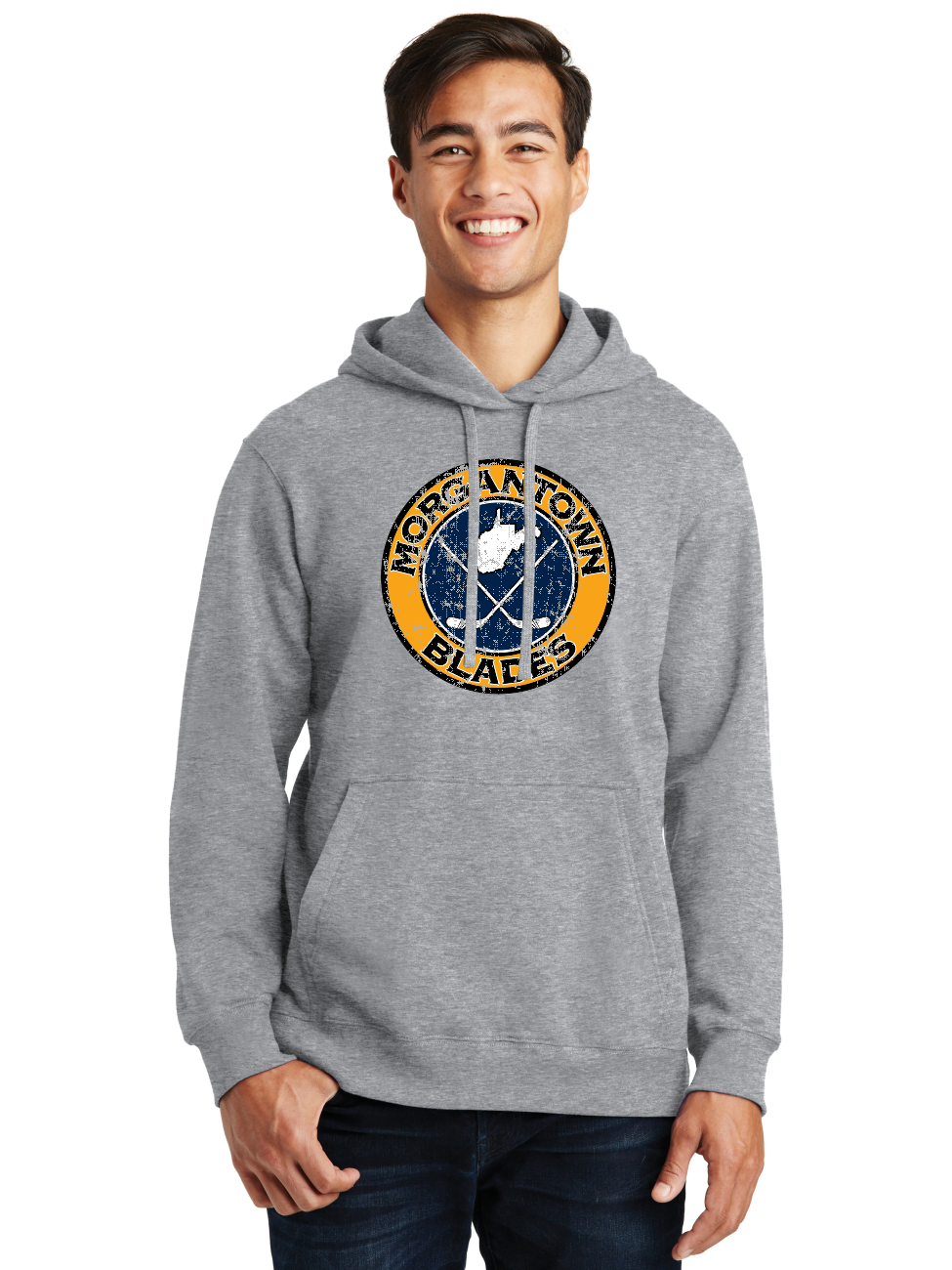 Distressed Logo Hoodie - Blades