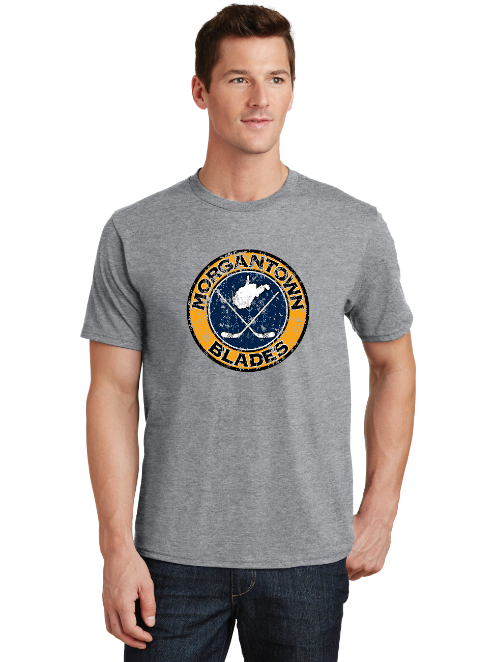 Distressed Logo T-Shirt - Blades