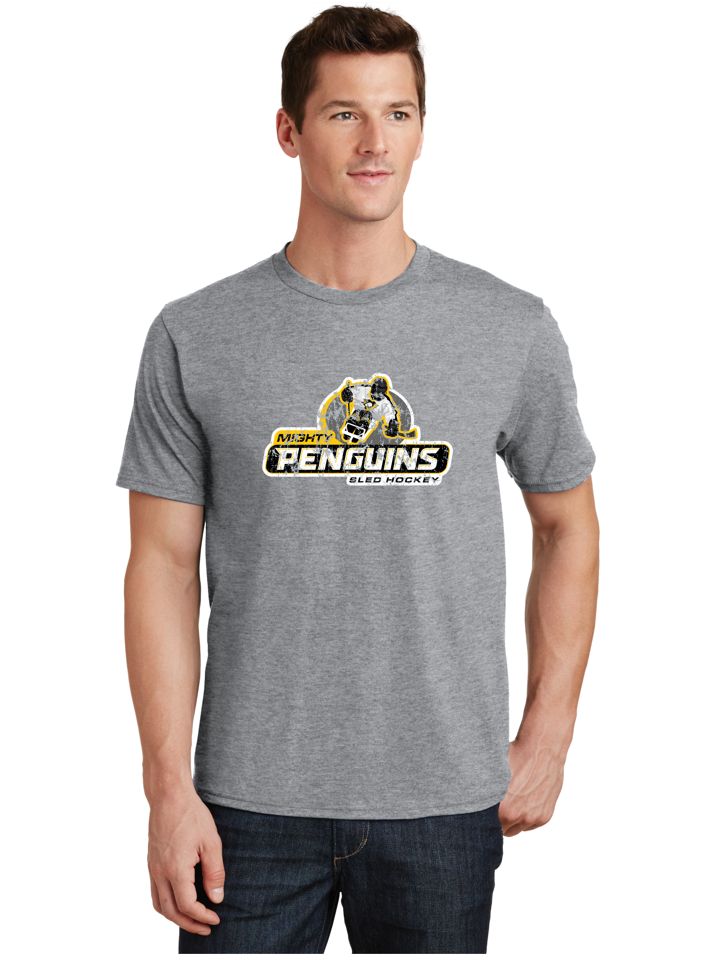 Distressed Logo T-Shirt - Mighty Penguins