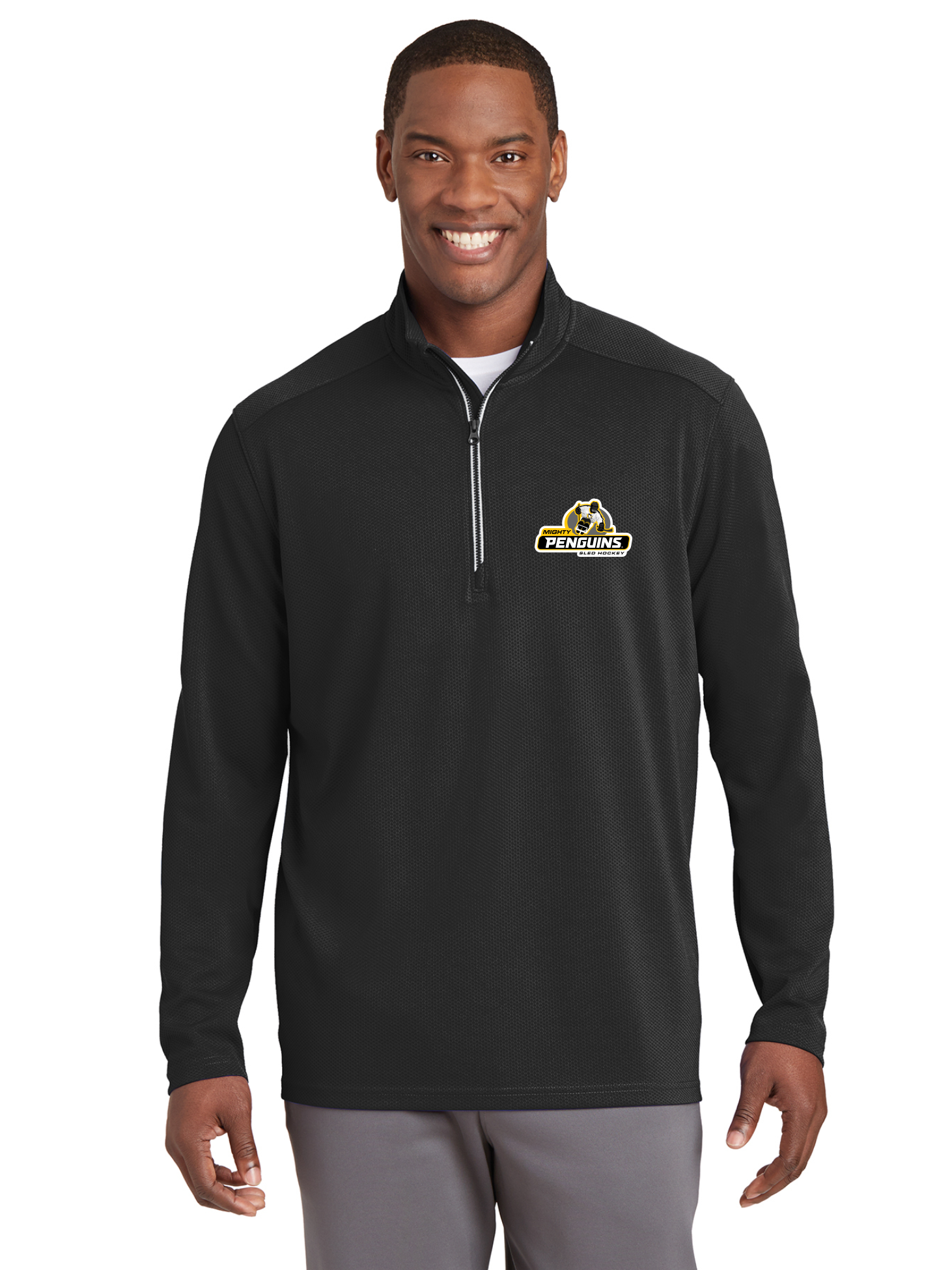 DGT Textured Quarter Zip - Mighty Penguins