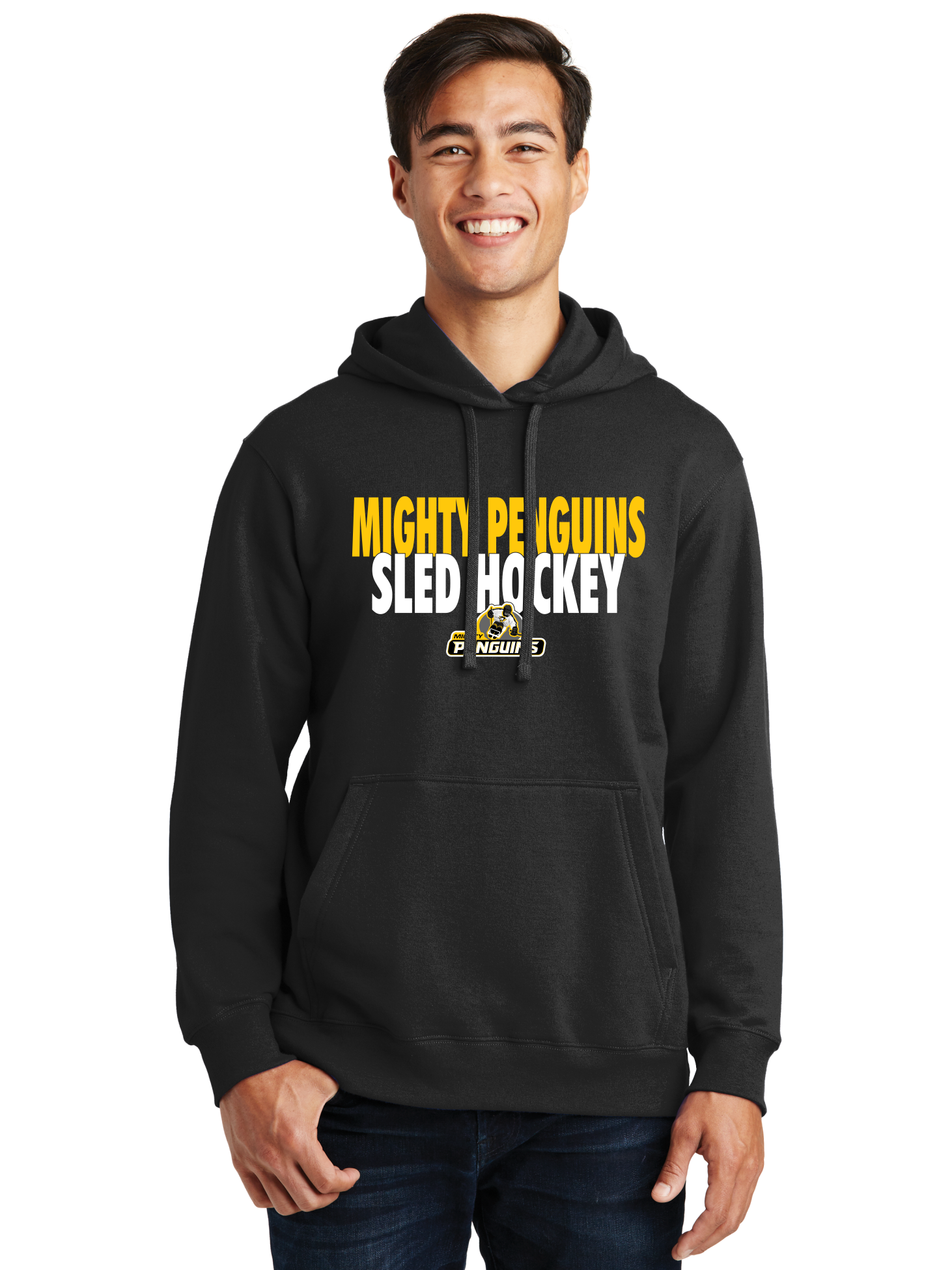 Text Hoodie - Mighty Penguins