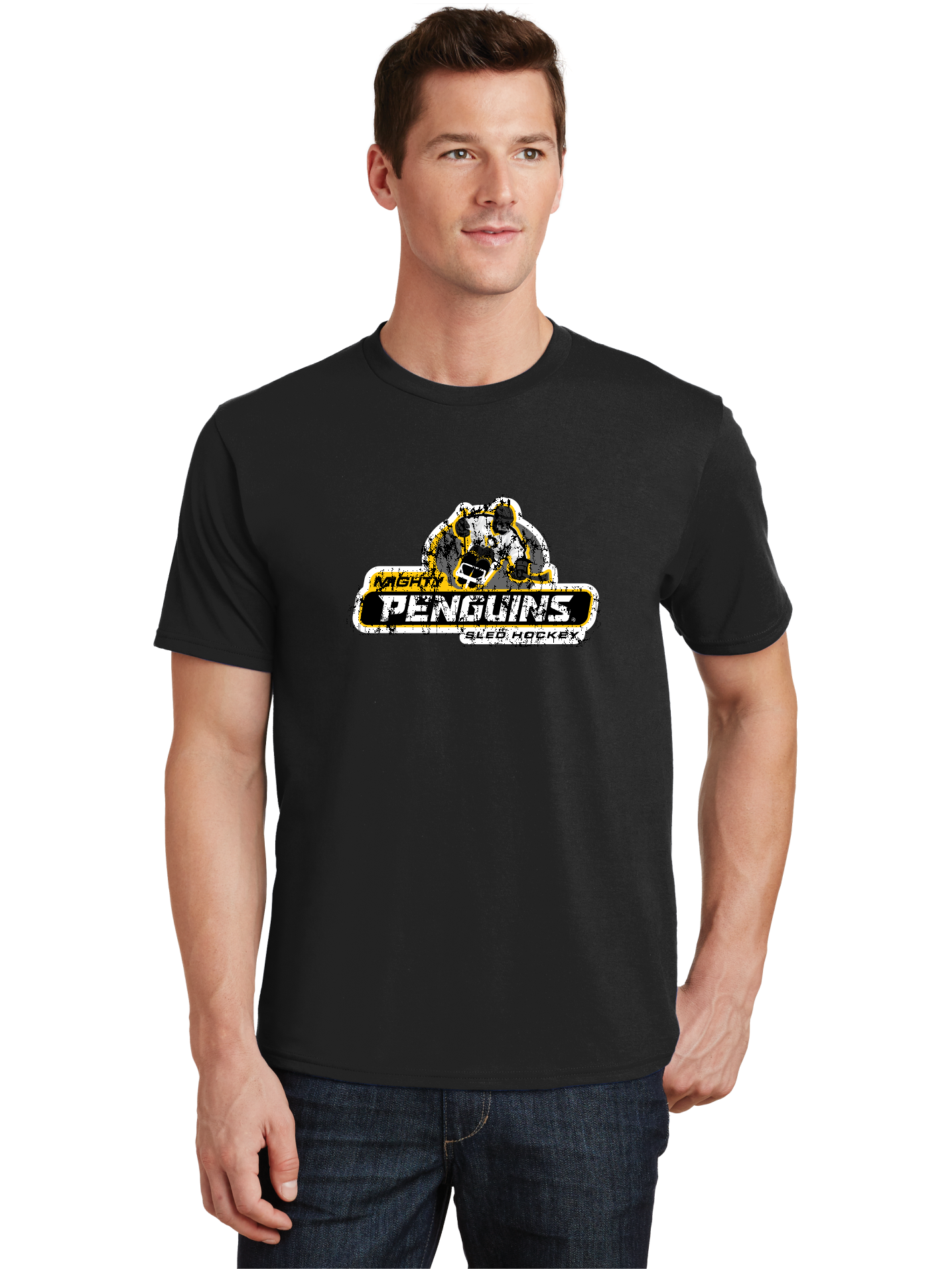 Distressed Logo T-Shirt - Mighty Penguins