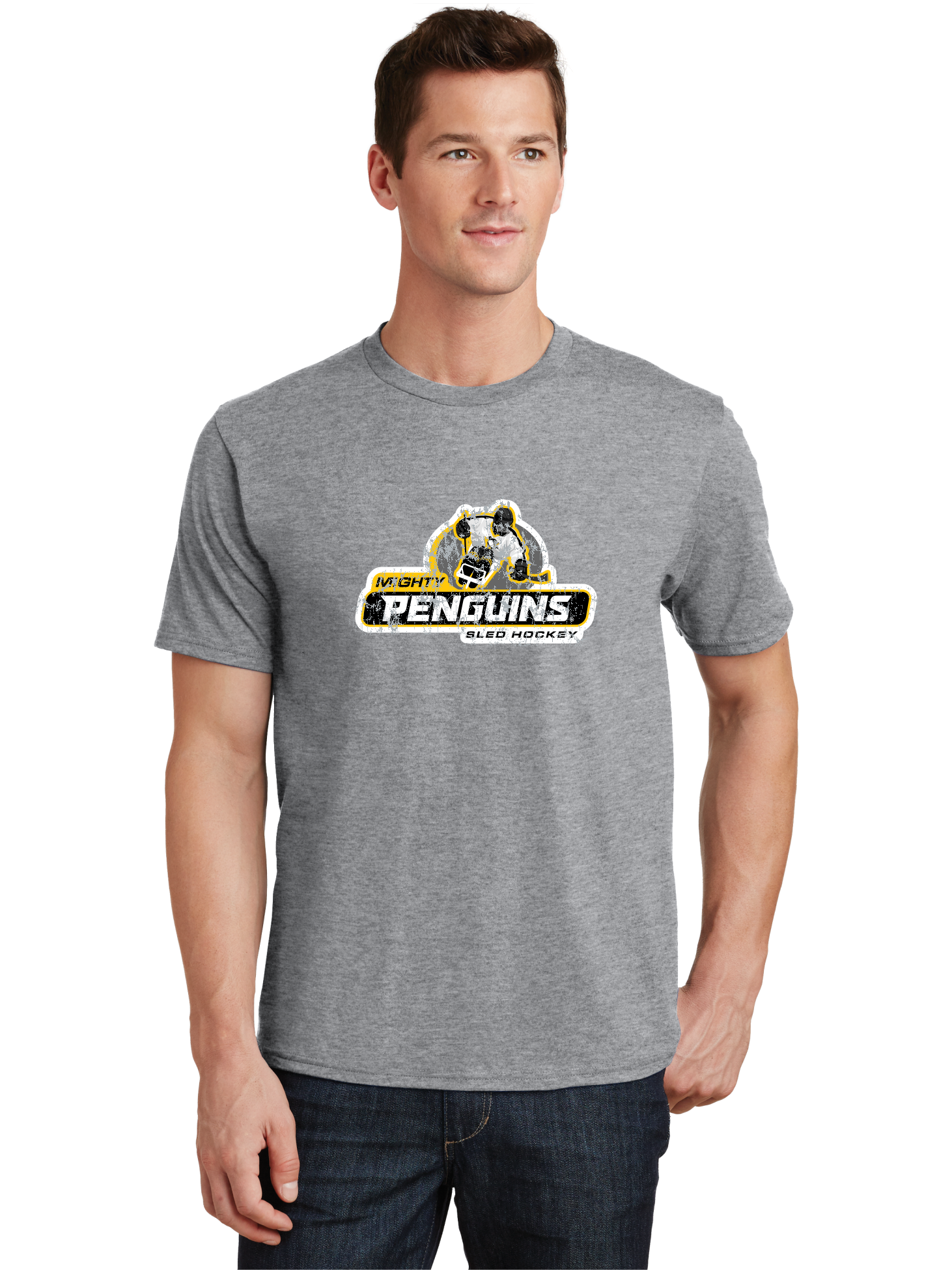 Distressed Logo T-Shirt - Mighty Penguins