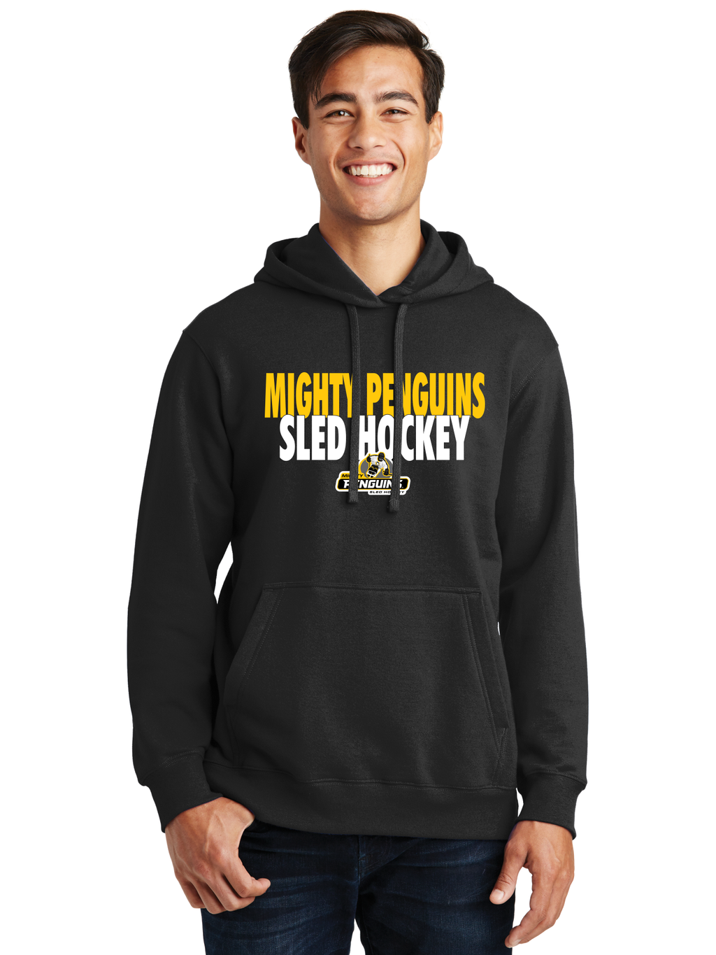 Text Hoodie - Mighty Penguins