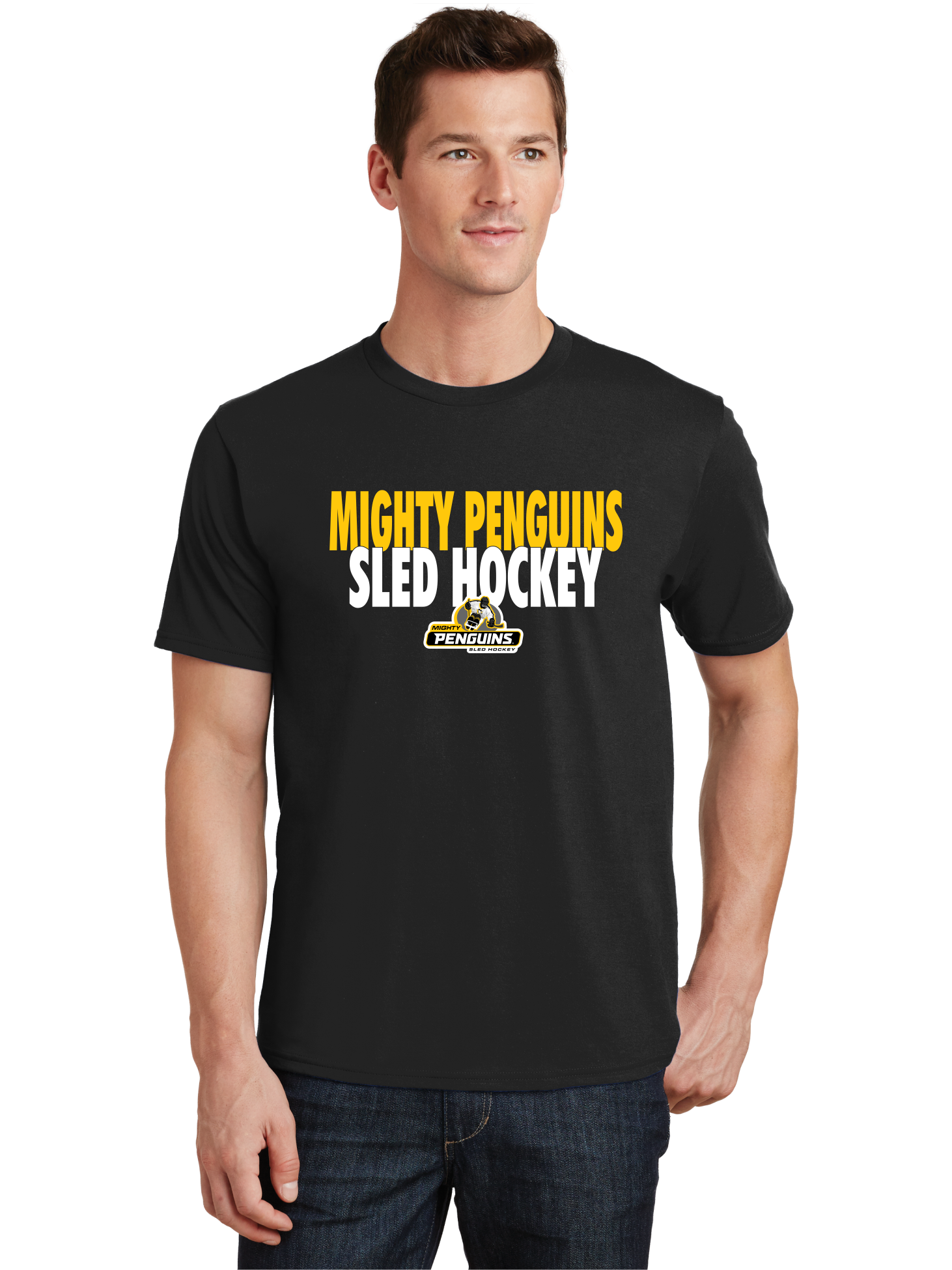 Text T-Shirt - Mighty Penguins