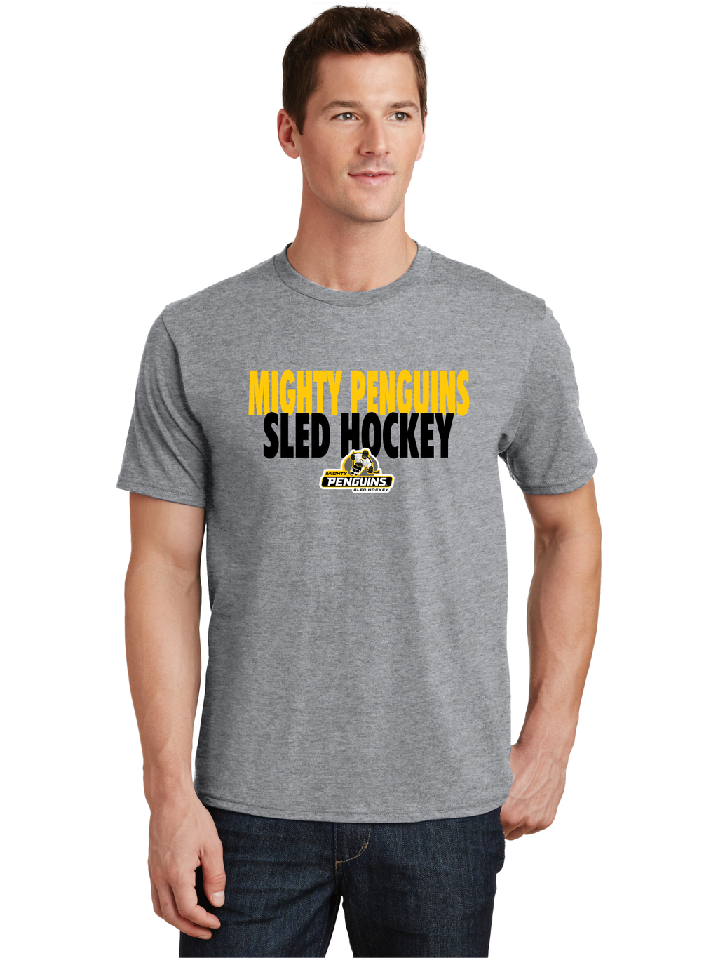 Text T-Shirt - Mighty Penguins