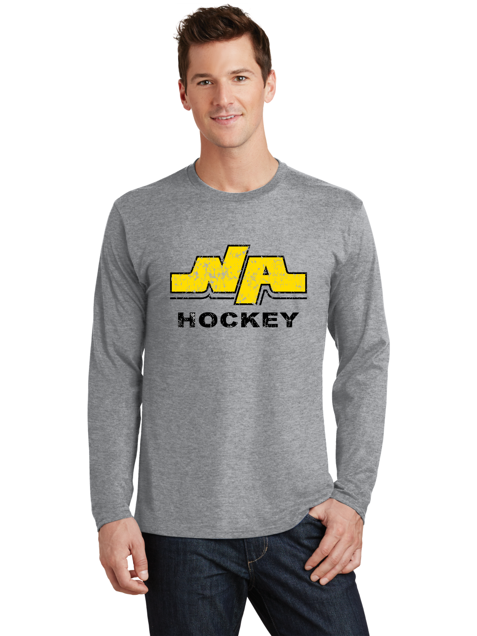 Distressed Logo LS T-Shirt - North Allegheny