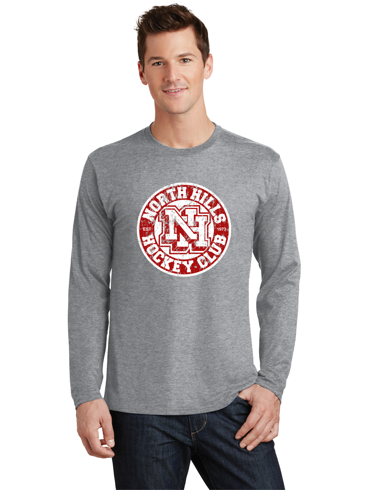 Distressed Logo LS T-Shirt - North Hills