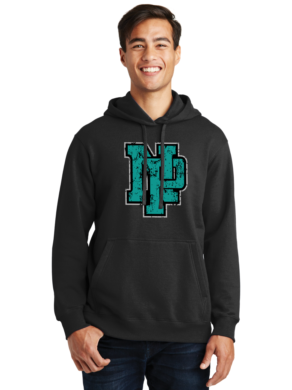 Distressed Logo Hoodie - NP