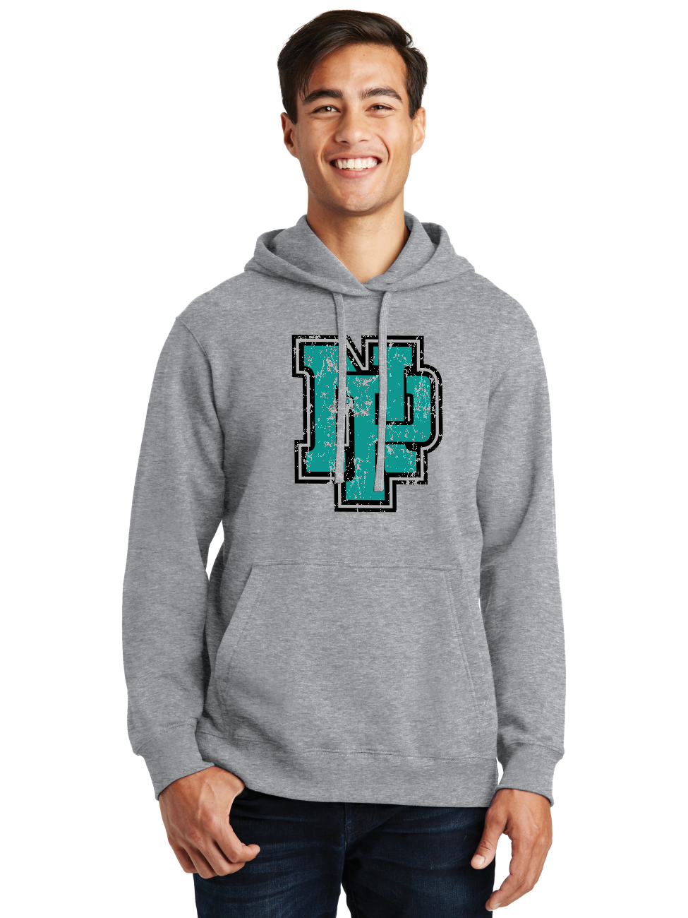 Distressed Logo Hoodie - NP